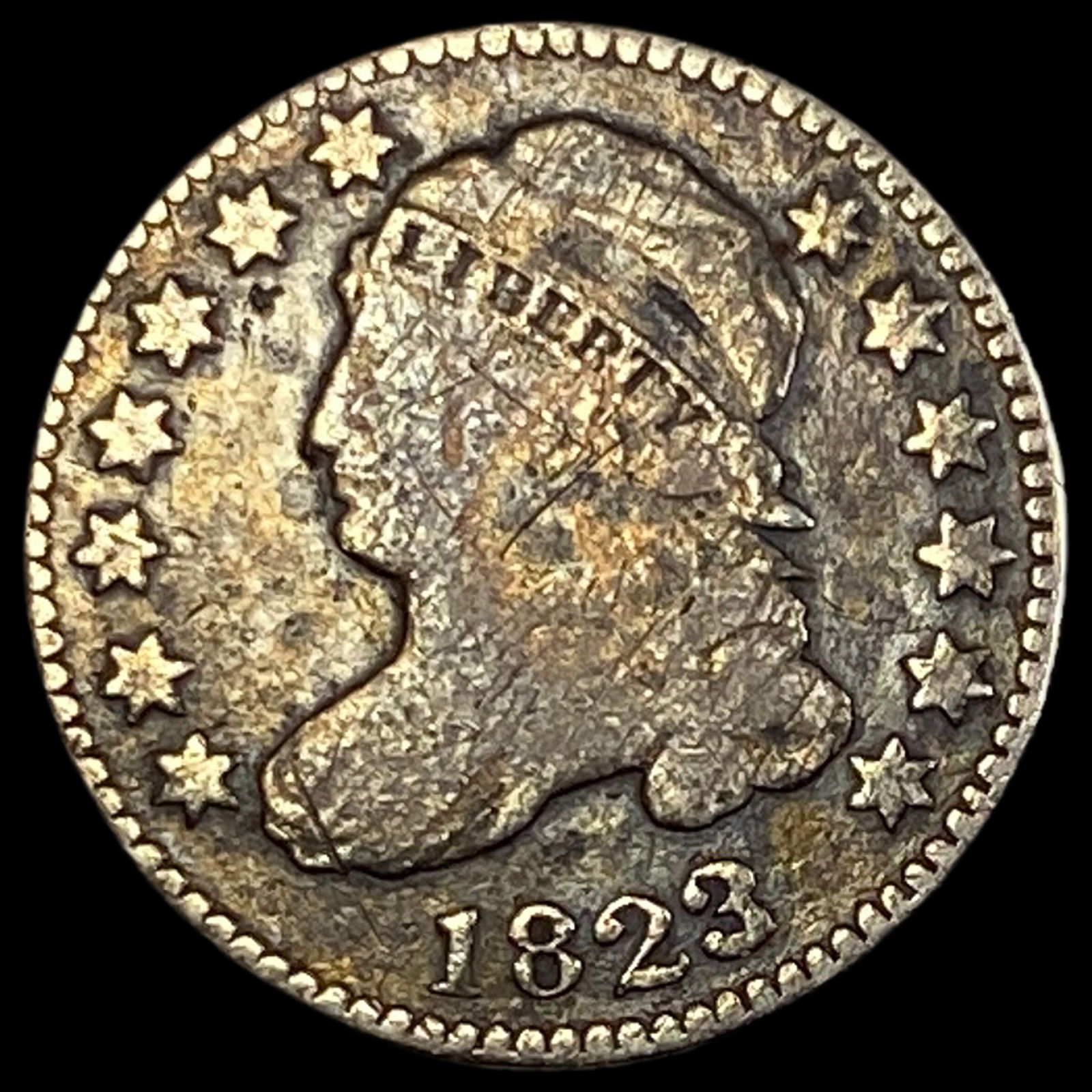 1823 Capped Bust Dime ABOUT UNCIRCULATED (1 of 2)