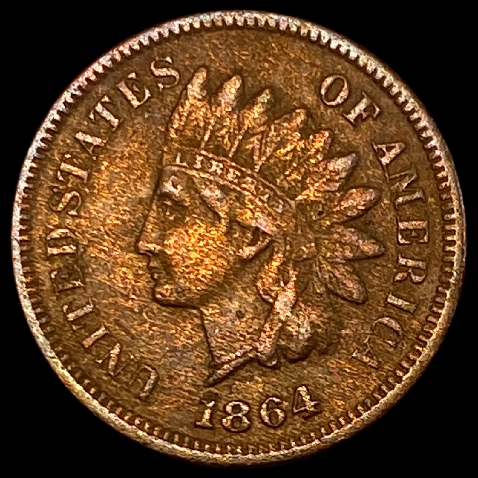 1864 Indian Head Cent NEARLY UNCIRCULATED (1 of 2)