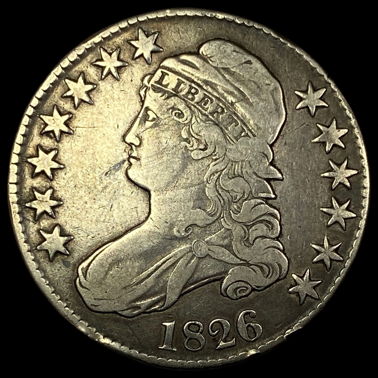 1826 Capped Bust Half Dollar LIGHTLY CIRCULATED (1 of 2)