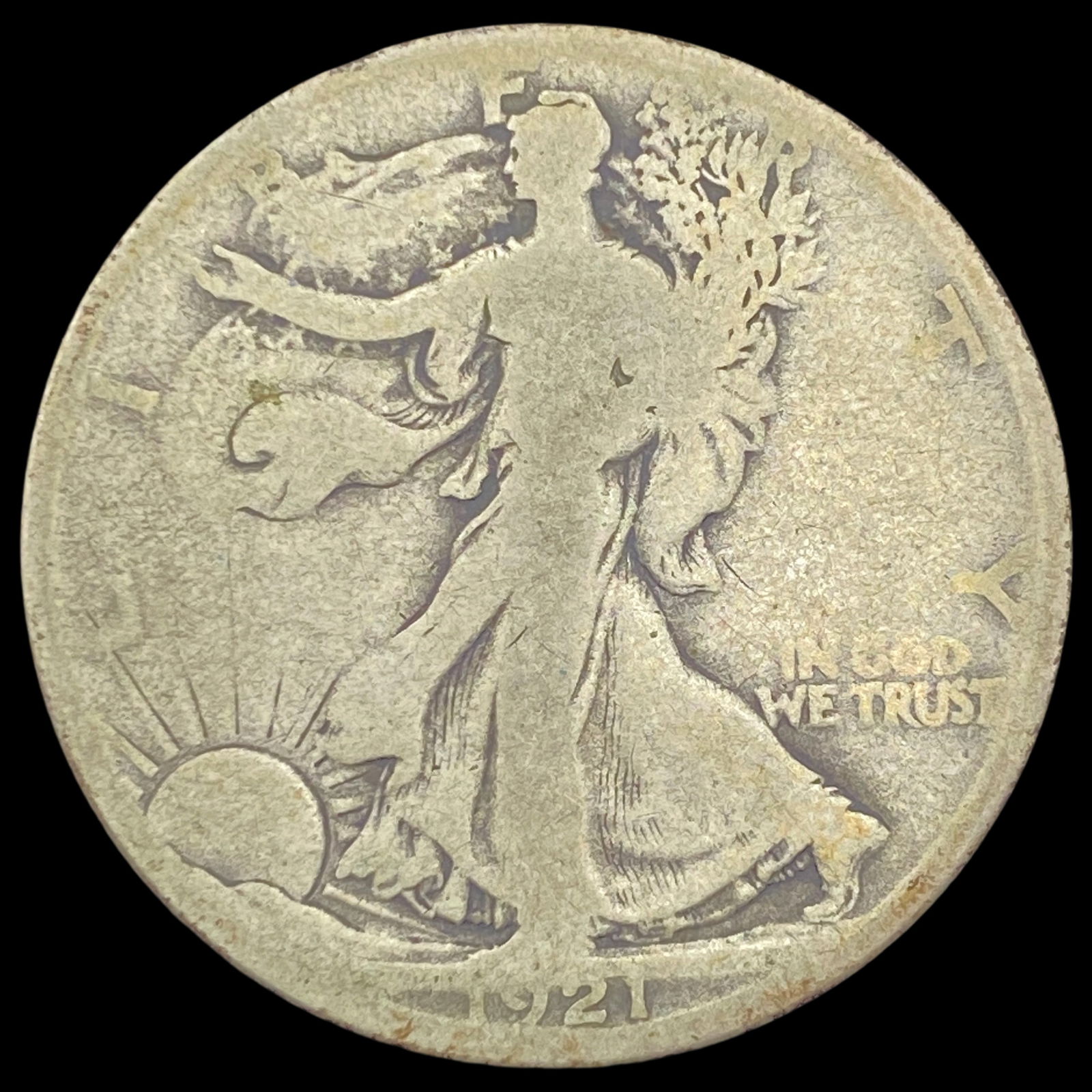 1921-D Walking Liberty Half Dollar NICELY CIRCULATED (1 of 2)