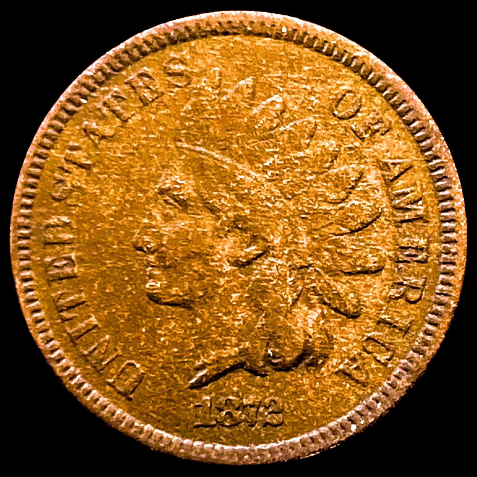 1872 Indian Head Cent ABOUT UNCIRCULATED (1 of 2)
