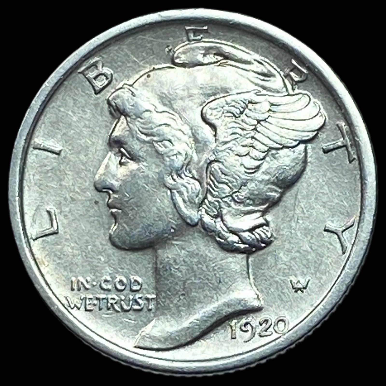 1920-S Silver Mercury Dime UNCIRCULATED (1 of 2)