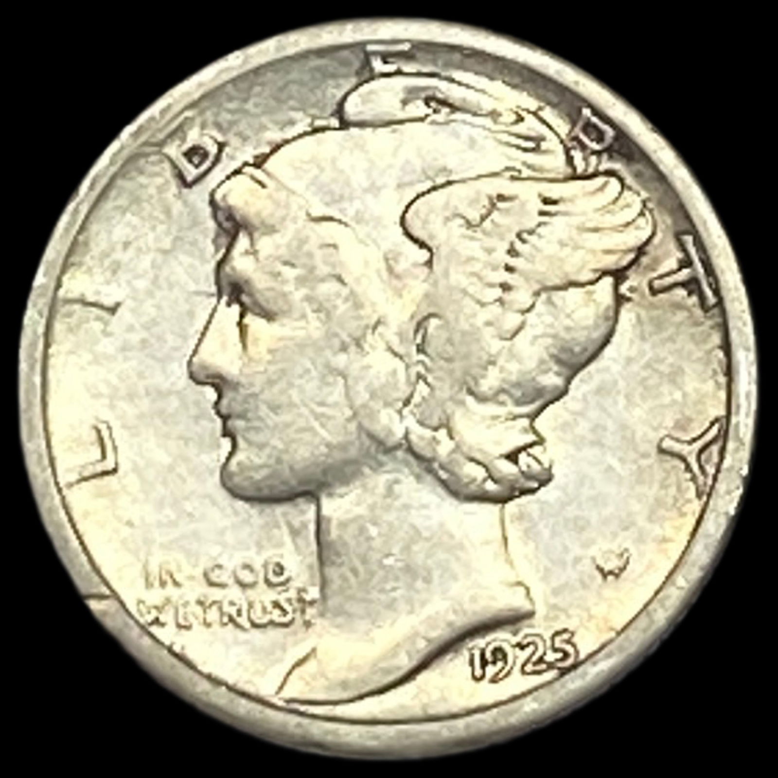 1925-S Silver Mercury Dime NEARLY UNCIRCULATED (1 of 2)