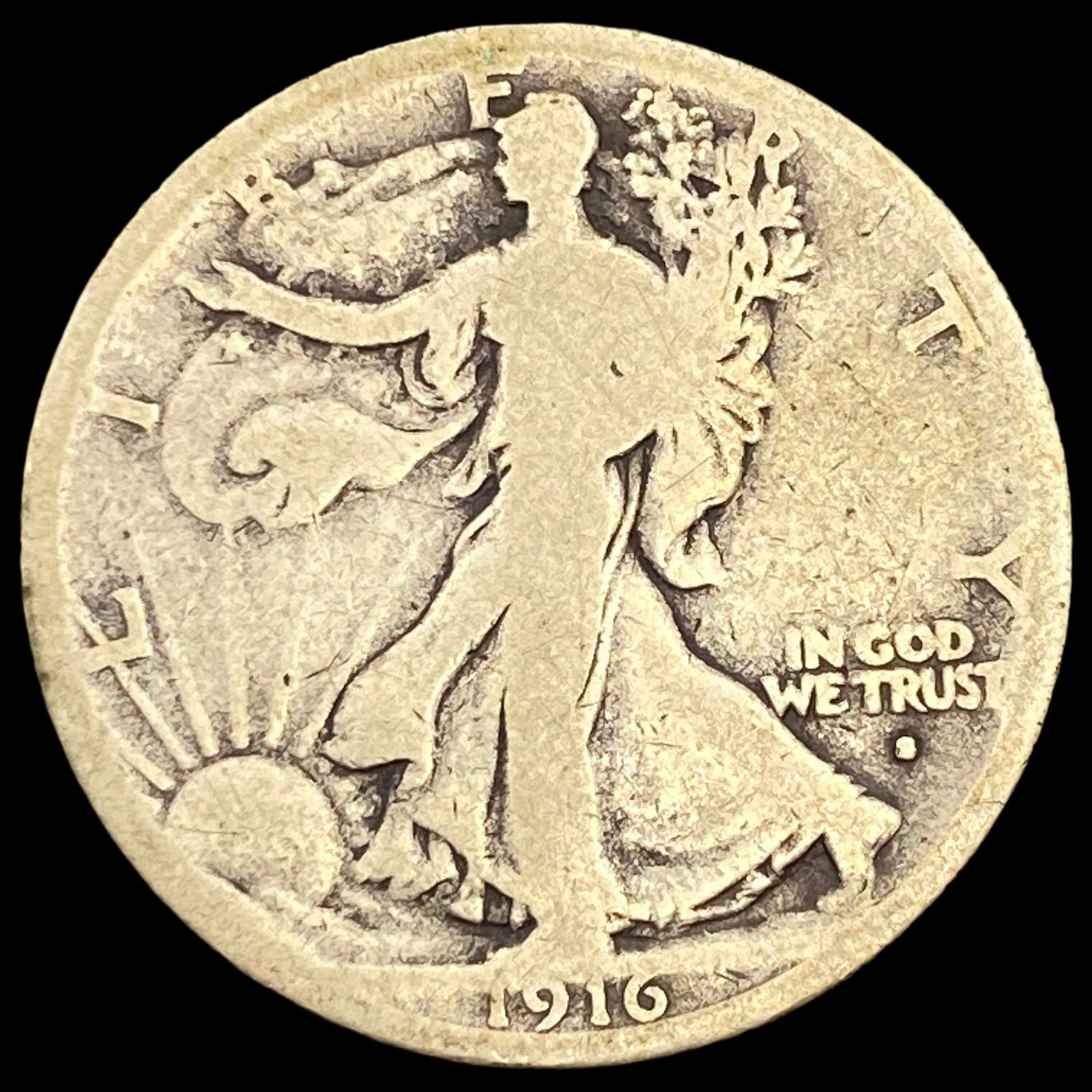 1916-S Walking Liberty Half Dollar UNCIRCULATED (1 of 2)