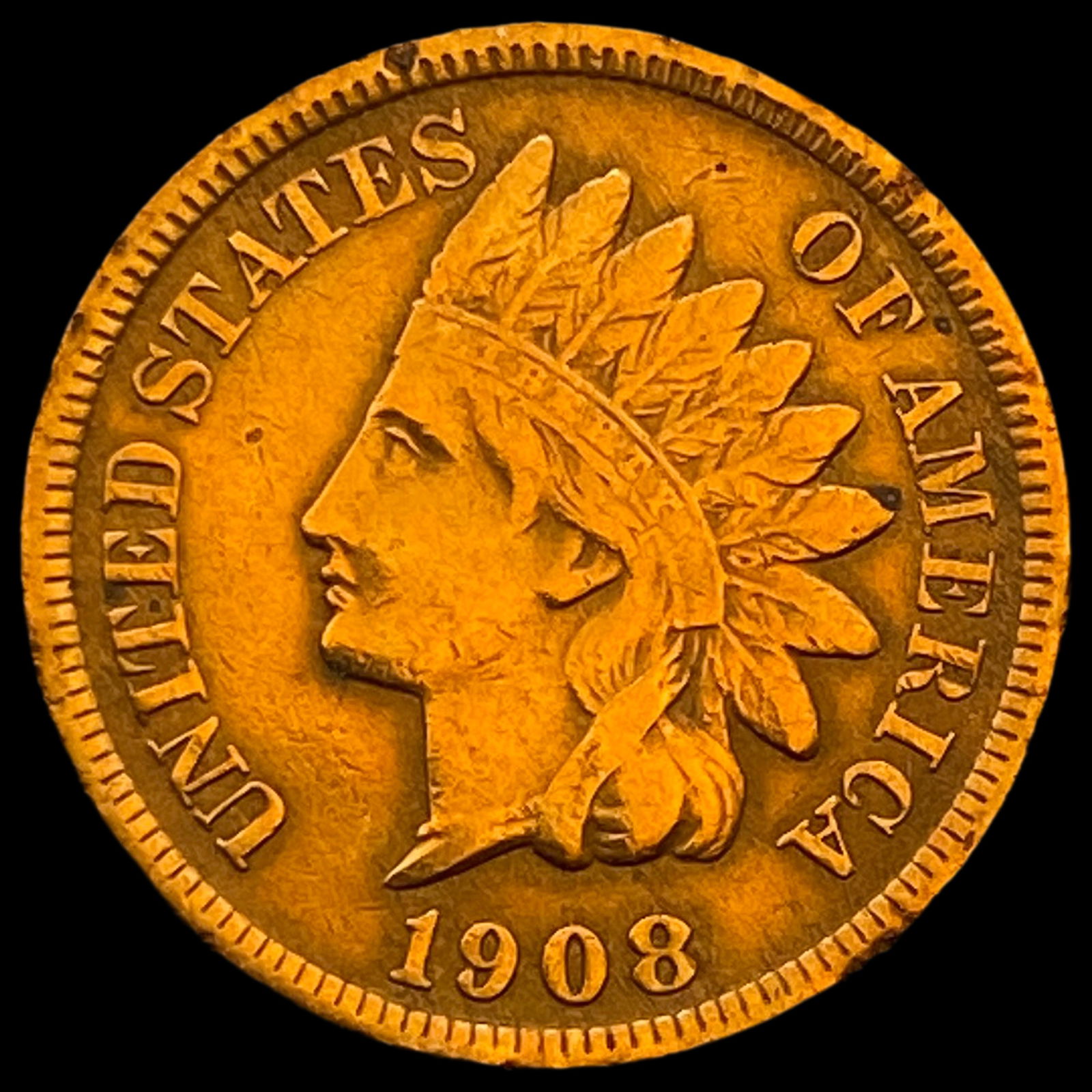 1908-S Indian Head Cent NEARLY UNCIRCULATED (1 of 2)