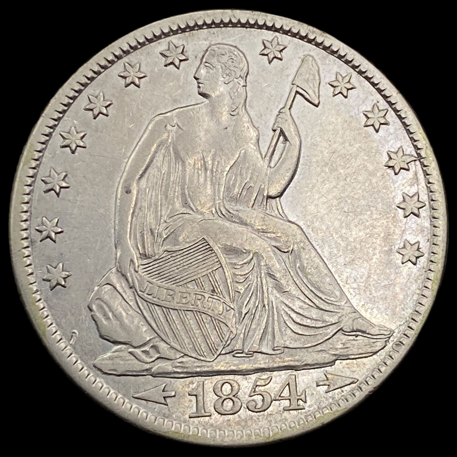 1854-O Seated Liberty Half Dollar NEARLY UNCIRCULATED (1 of 2)