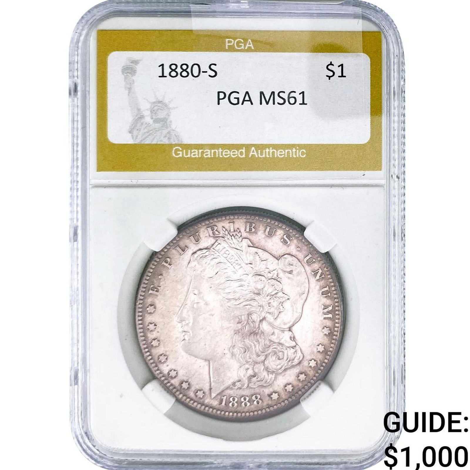 1888-S Morgan Silver Dollar PGA MS61 (1 of 2)