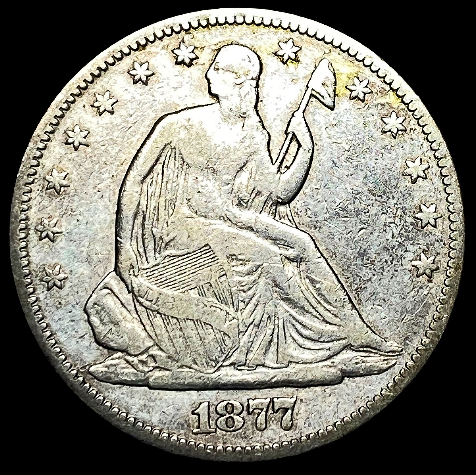 1877 Seated Liberty Half Dollar LIGHTLY CIRCULATED (1 of 2)