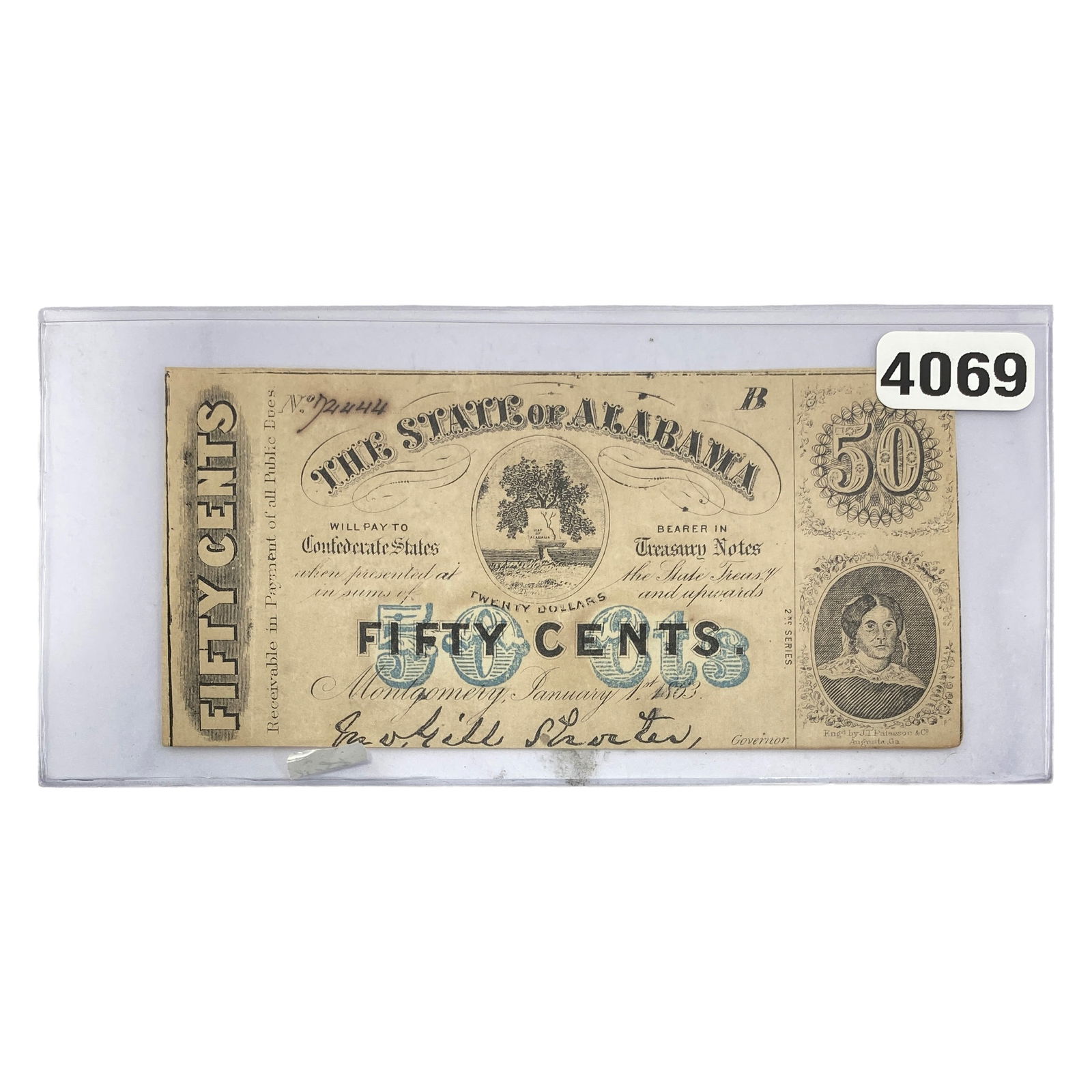 1863 50C State of Alabama Fractional Currency (1 of 2)