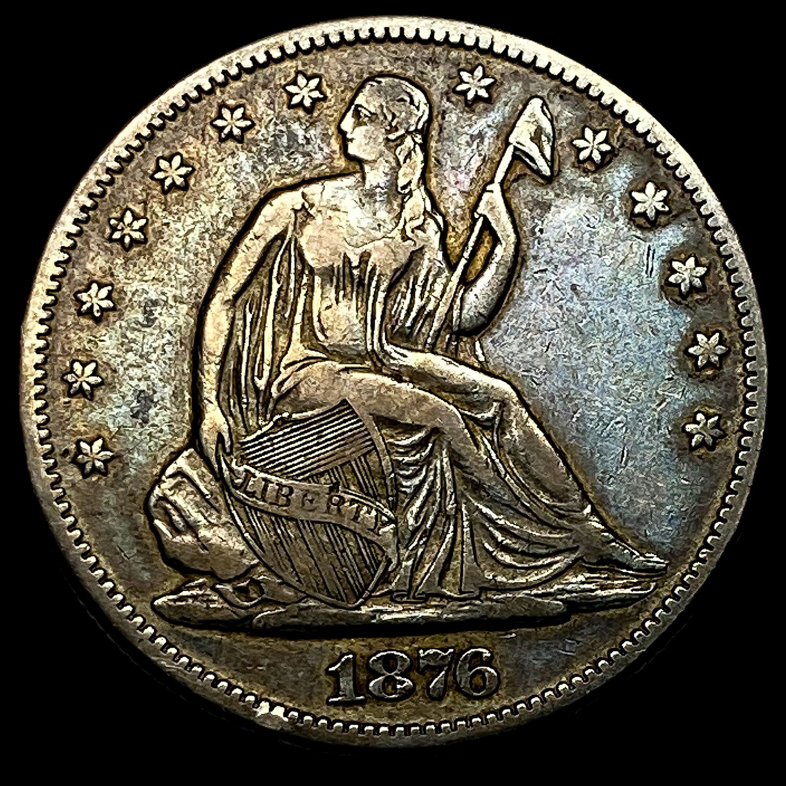 1876-S Seated Liberty Half Dollar NEARLY UNCIRCULATED (1 of 2)