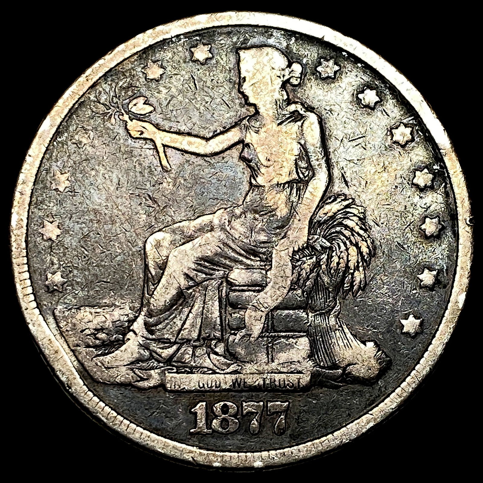 1877-S Silver Trade Dollar NICELY CIRCULATED (1 of 2)