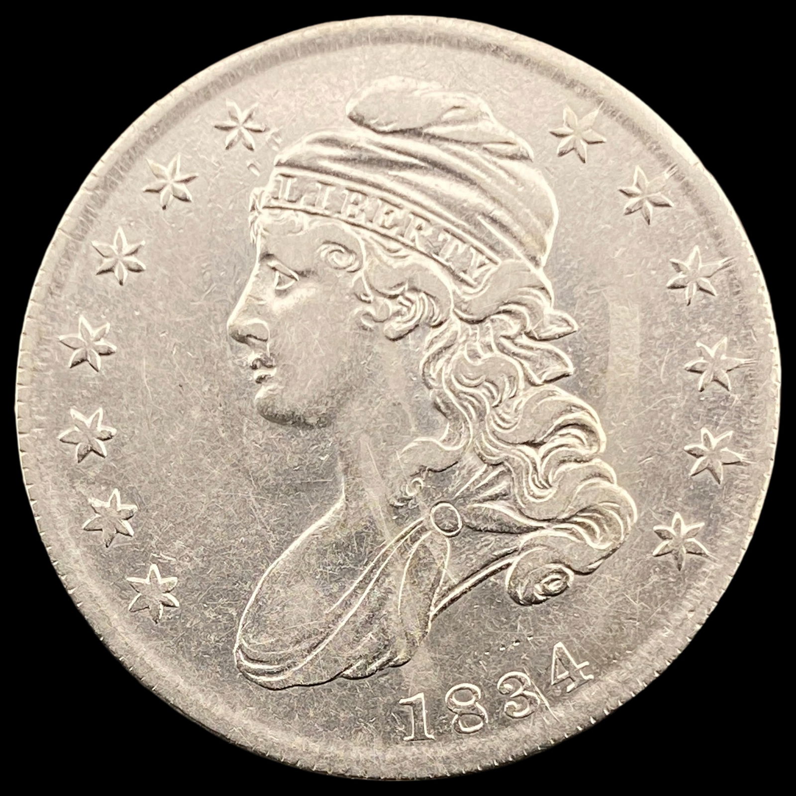 1834 Capped Bust Half Dollar CLOSELY UNCIRCULATED (1 of 2)