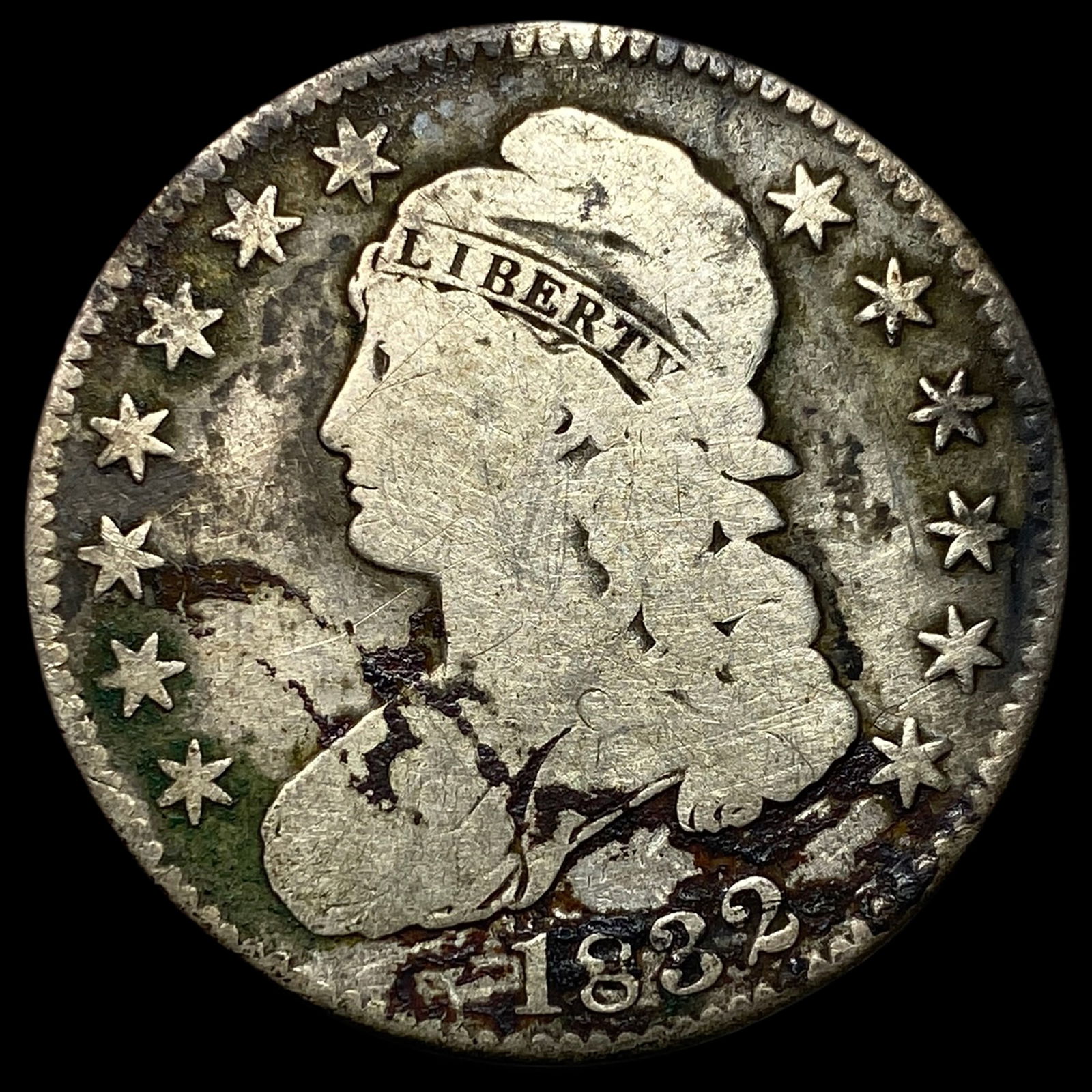 1832 Capped Bust Silver Half Dollar UNCIRCULATED (1 of 2)