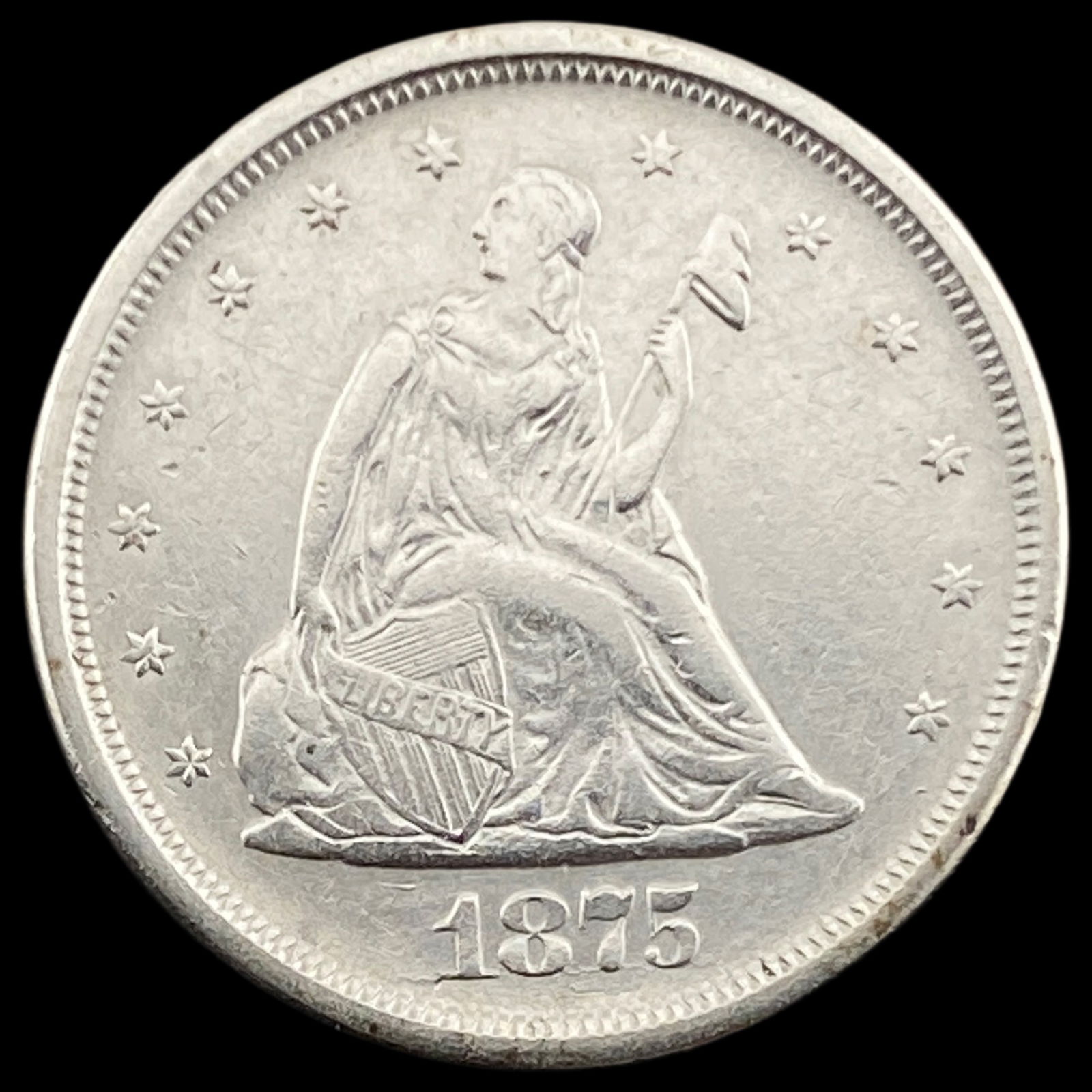 1875-S Silver Twenty Cents CHOICE AU (1 of 2)