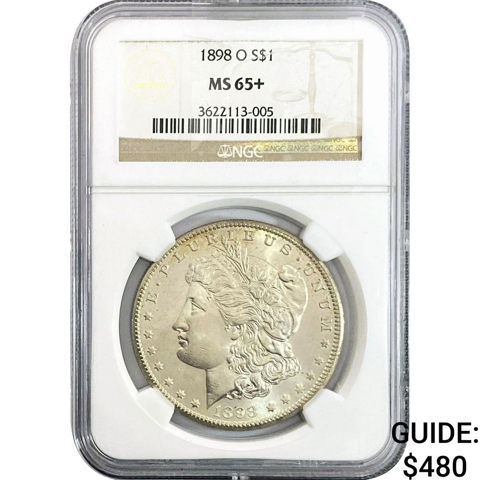 1898-O Morgan Silver Dollar NGC MS65+ (1 of 2)