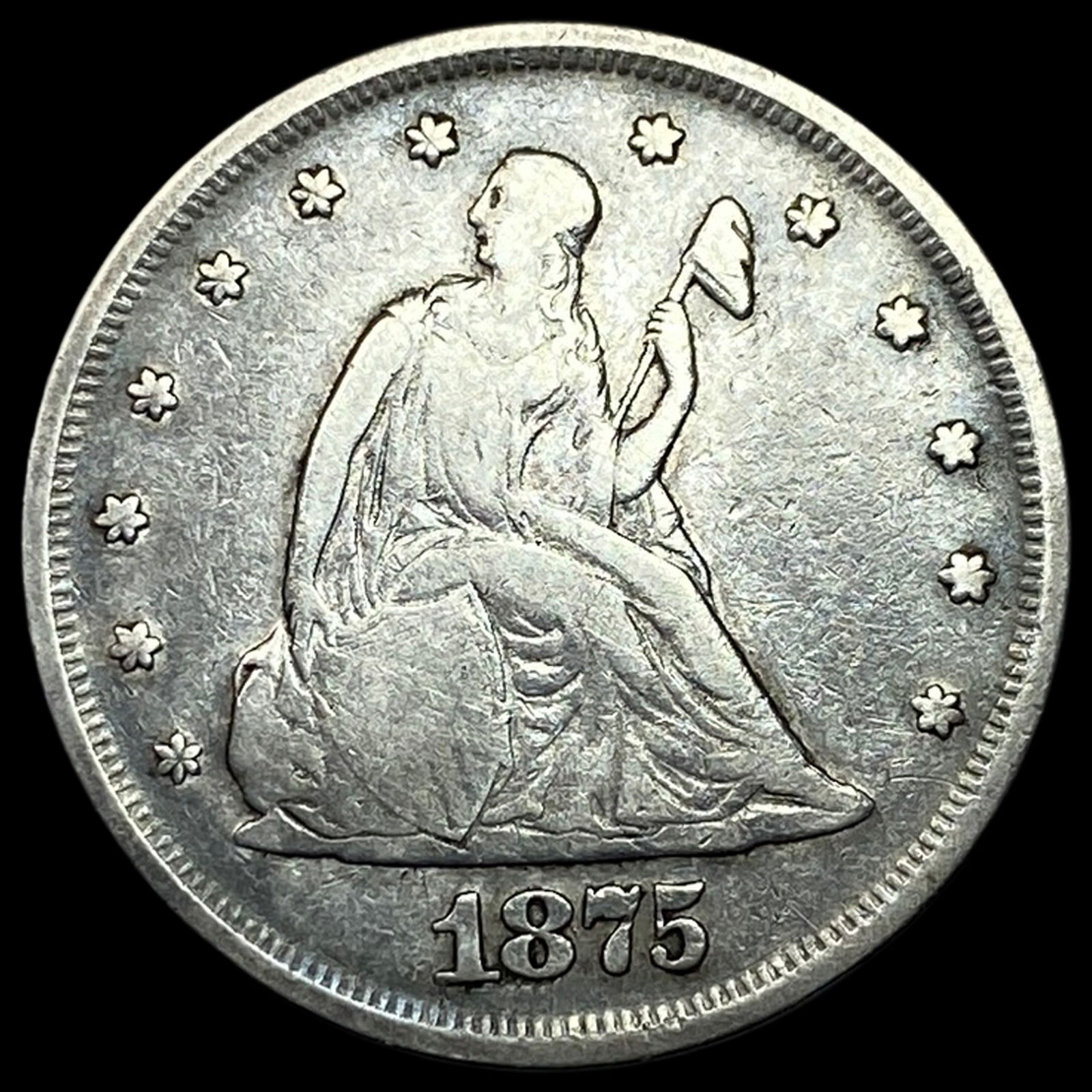 1875 Seated Liberty Twenty Cents LIGHTLY CIRCULATED (1 of 2)