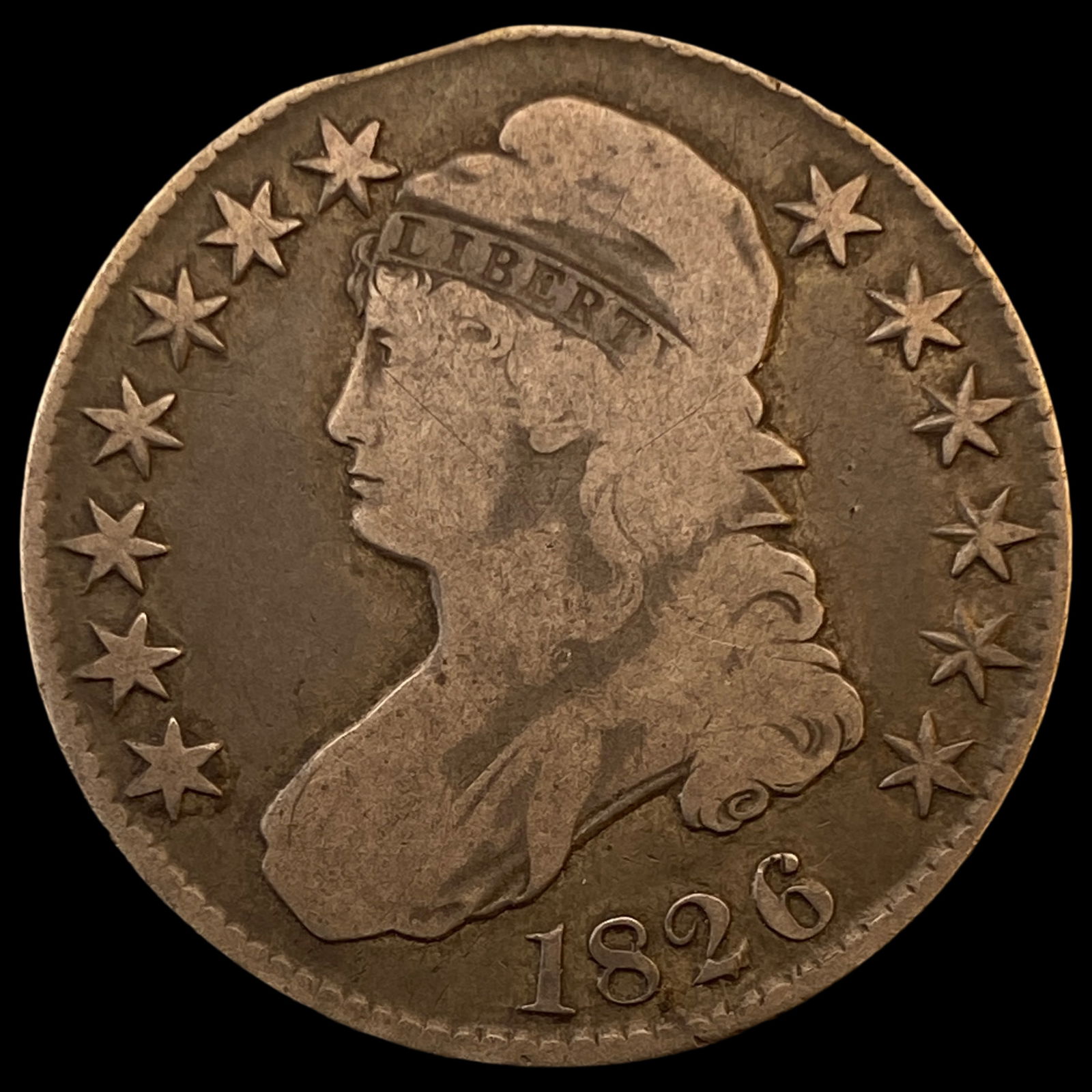 1826 Capped Bust Half Dollar NICELY CIRCULATED (1 of 2)