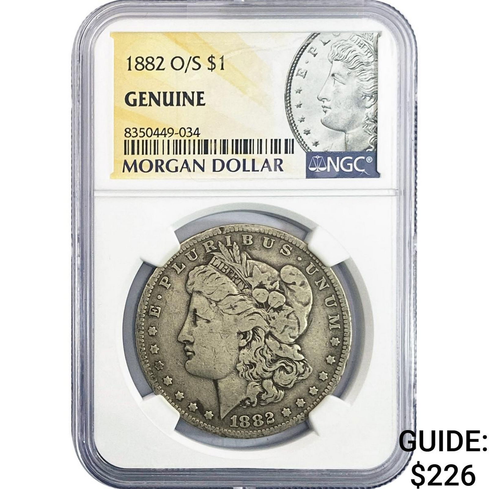 1882-O/S Morgan Silver Dollar NGC G (1 of 2)