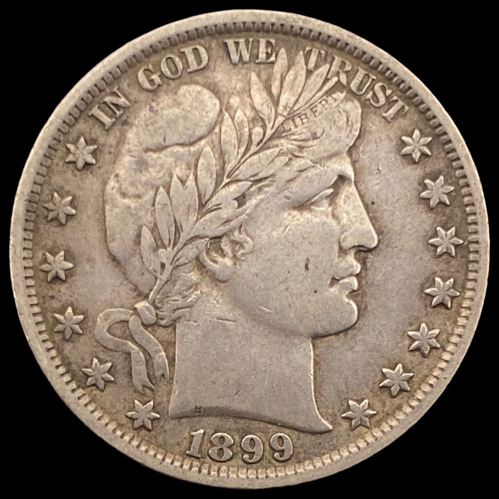 1899 Silver Barber Half Dollar NEARLY UNCIRCULATED (1 of 2)