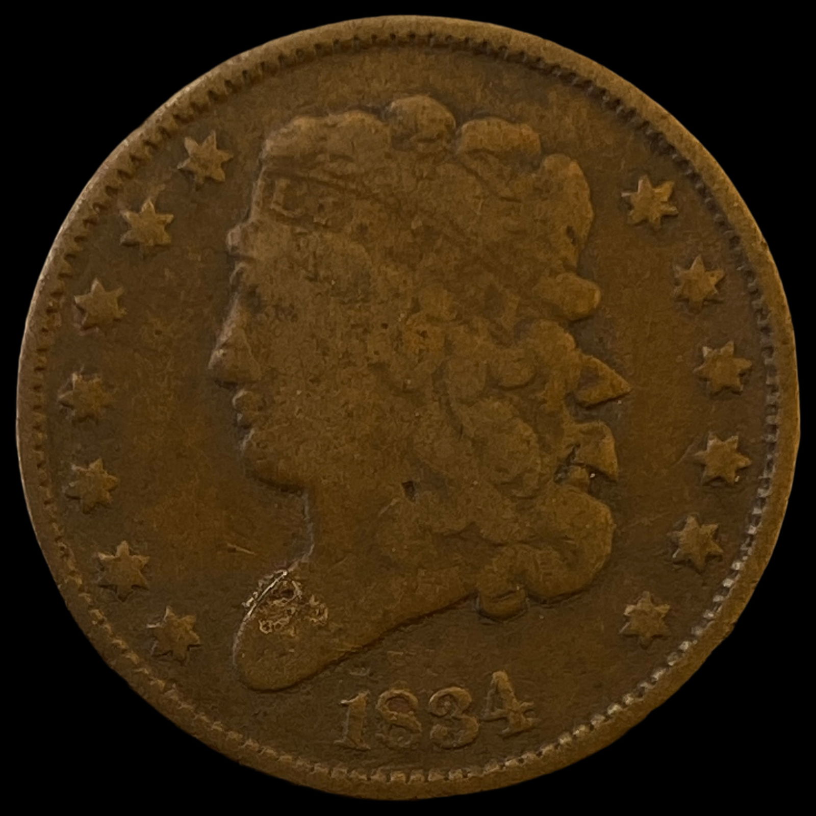 1834 Classic Head Half Cent LIGHTLY CIRCULATED (1 of 2)
