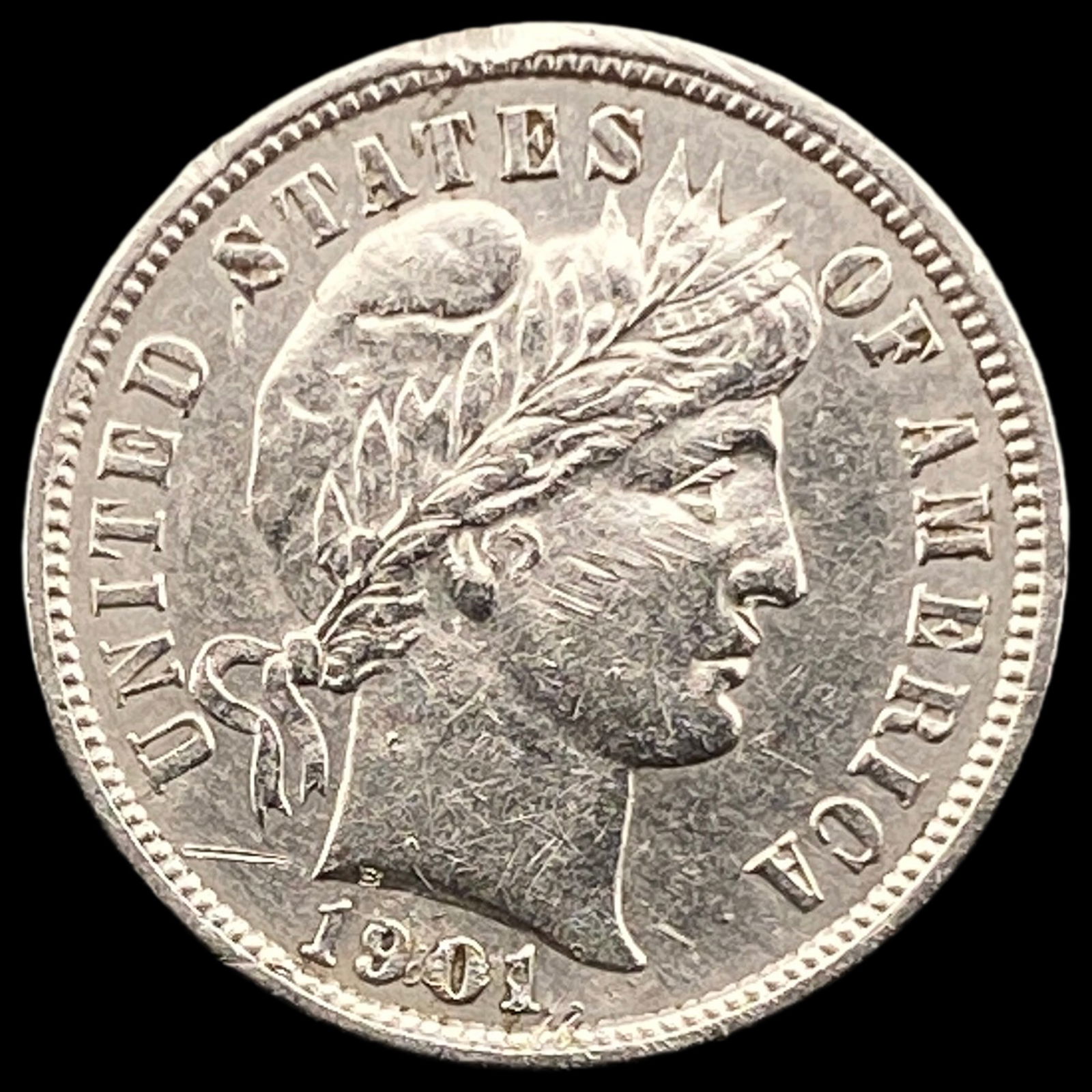 1901-S Silver Barber Dime HIGH GRADE (1 of 2)