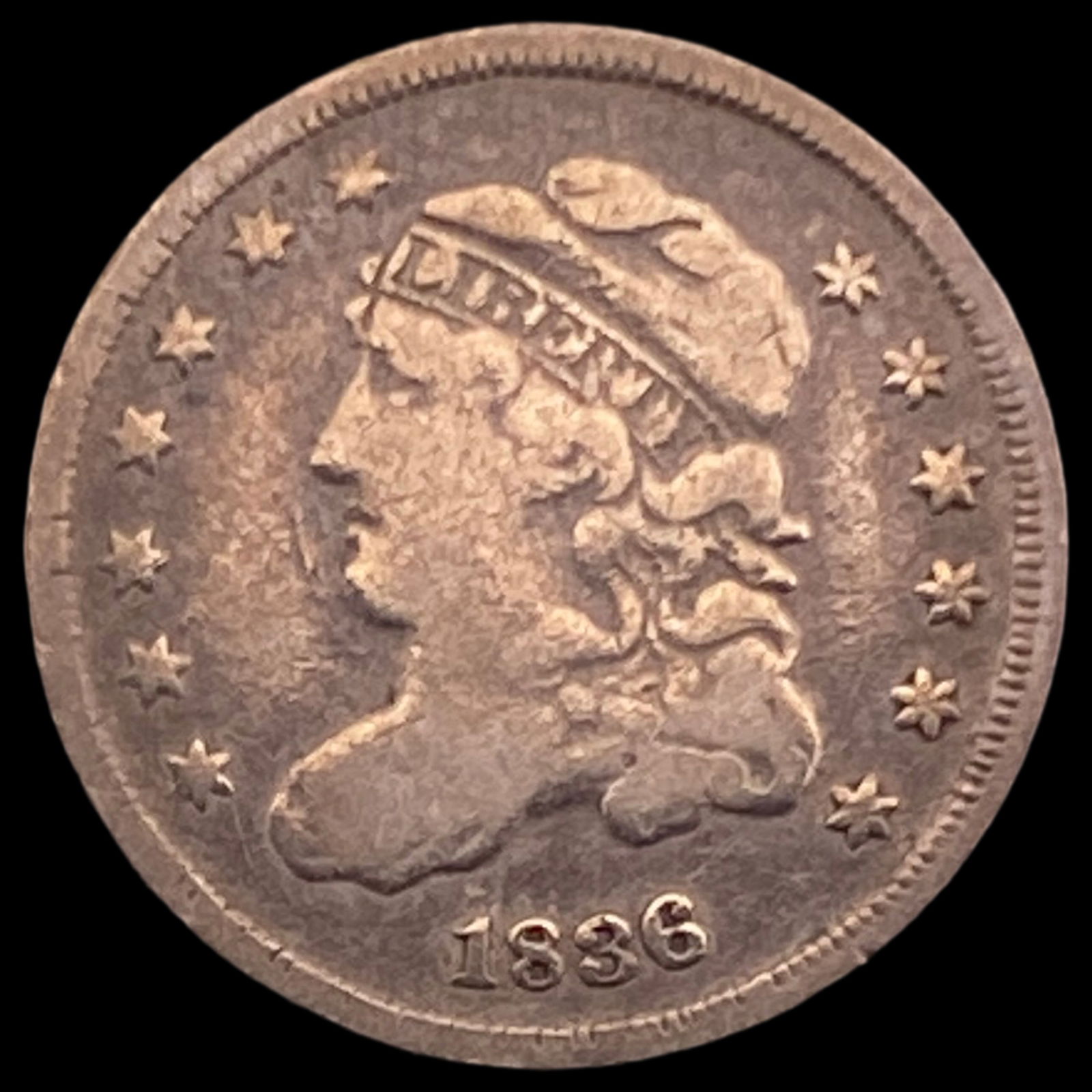 1836 Capped Bust Half Dime LIGHTLY CIRCULATED (1 of 2)