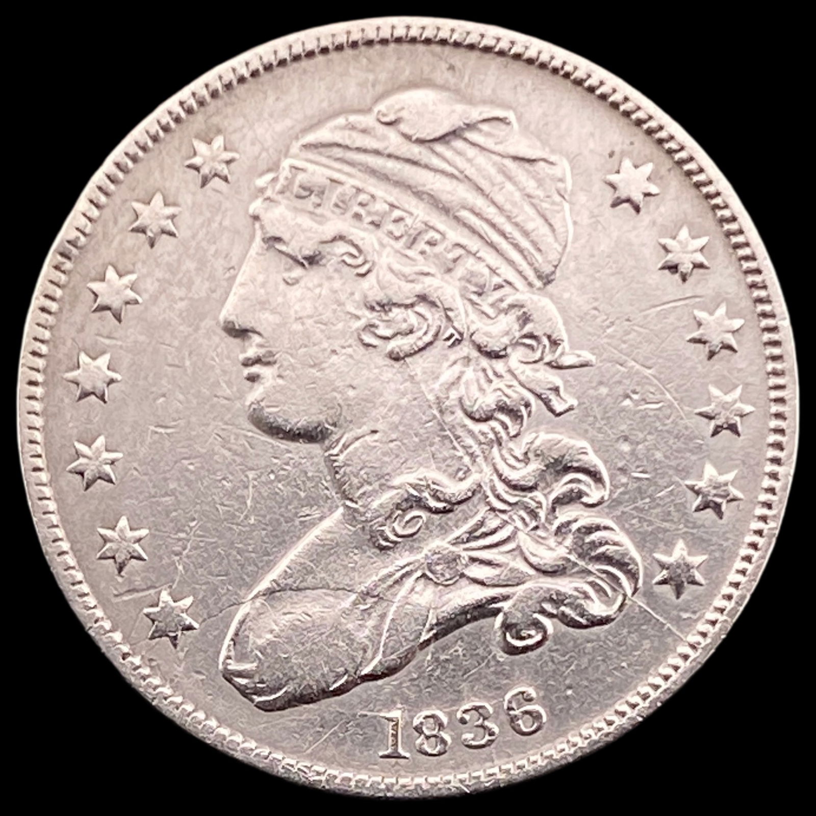 1836 Capped Bust Silver Quarter ABOUT UNCIRCULATED (1 of 2)