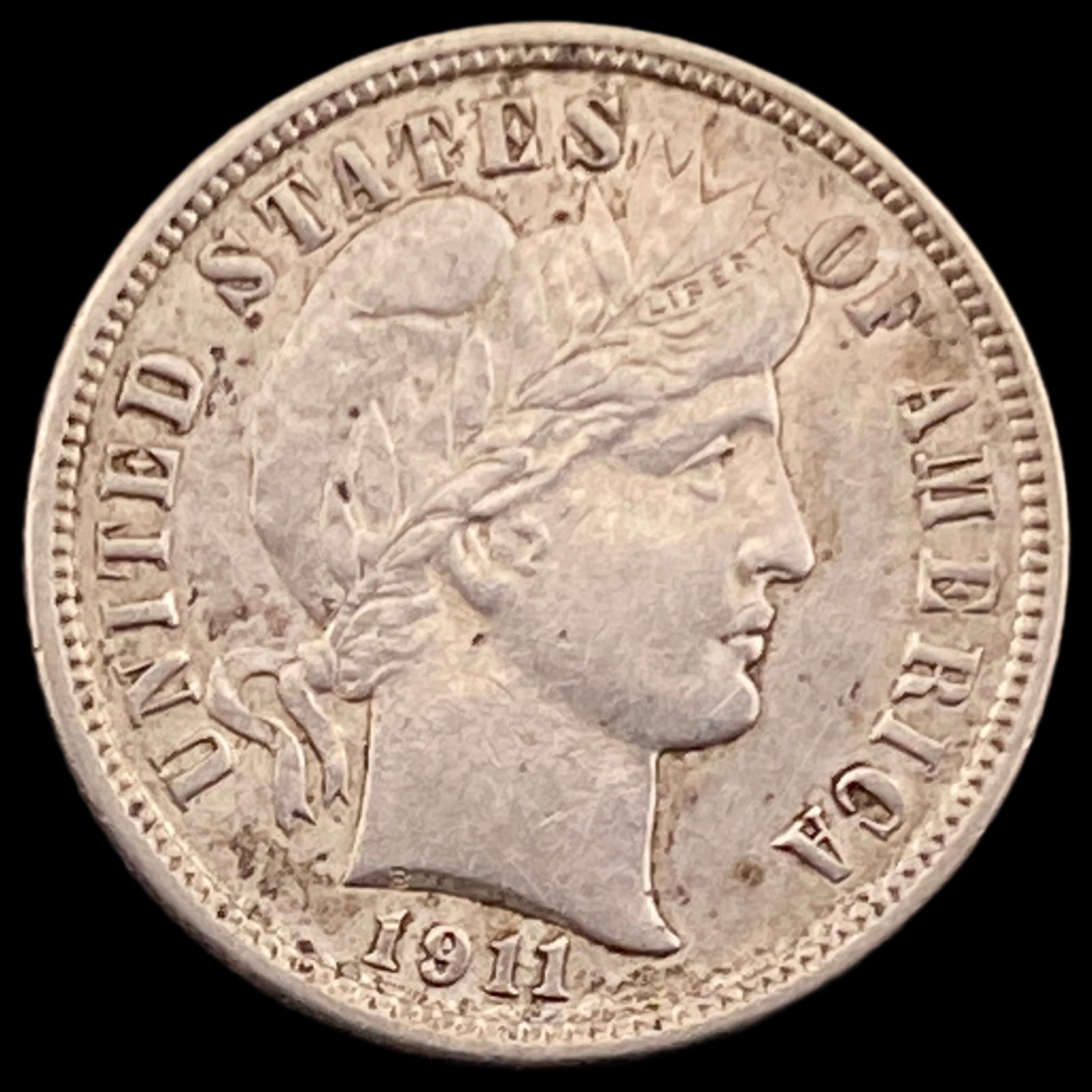 1911-D Silver Barber Dime CLOSELY UNCIRCULATED (1 of 2)