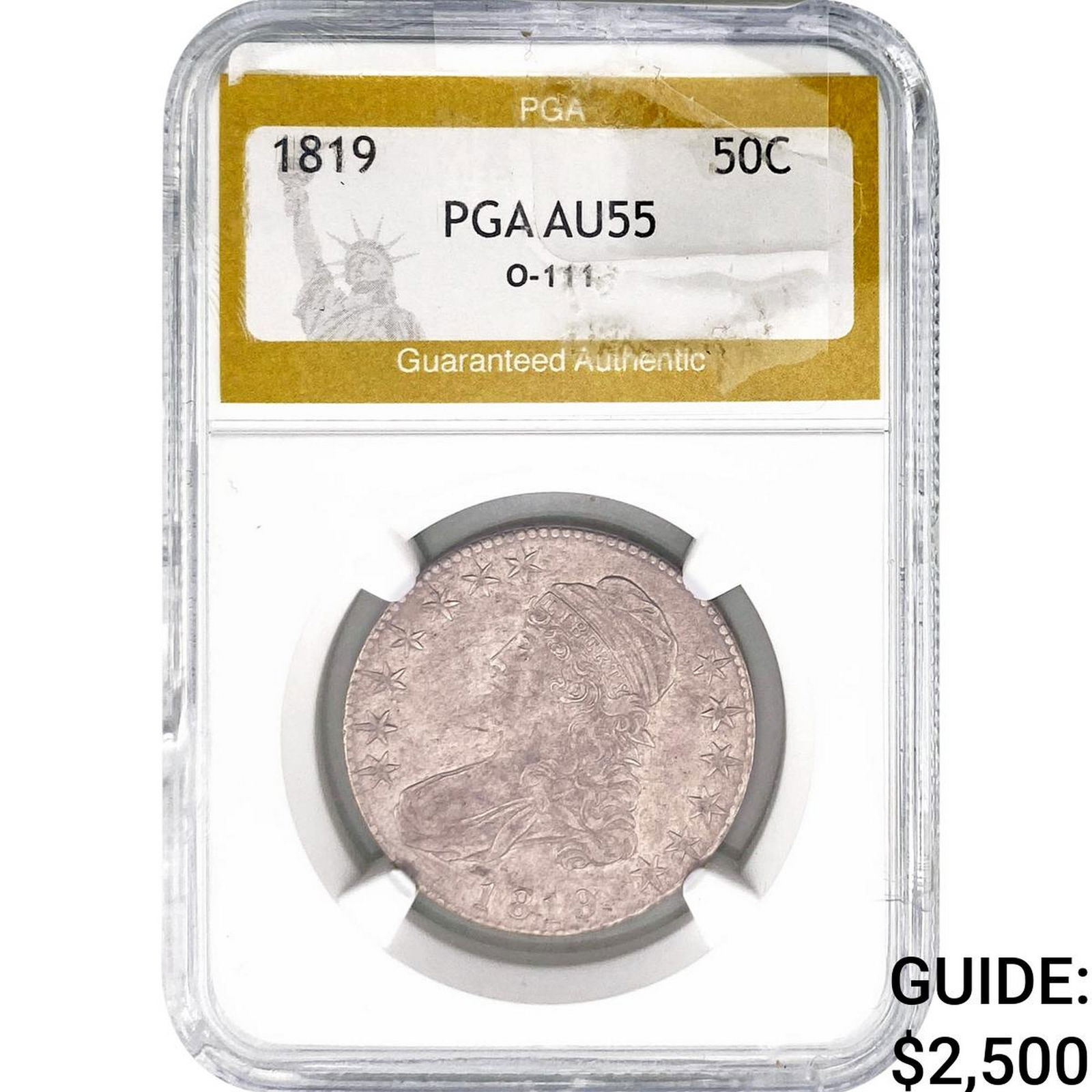 1819 Capped Bust Half Dollar PGA AU55 (1 of 2)