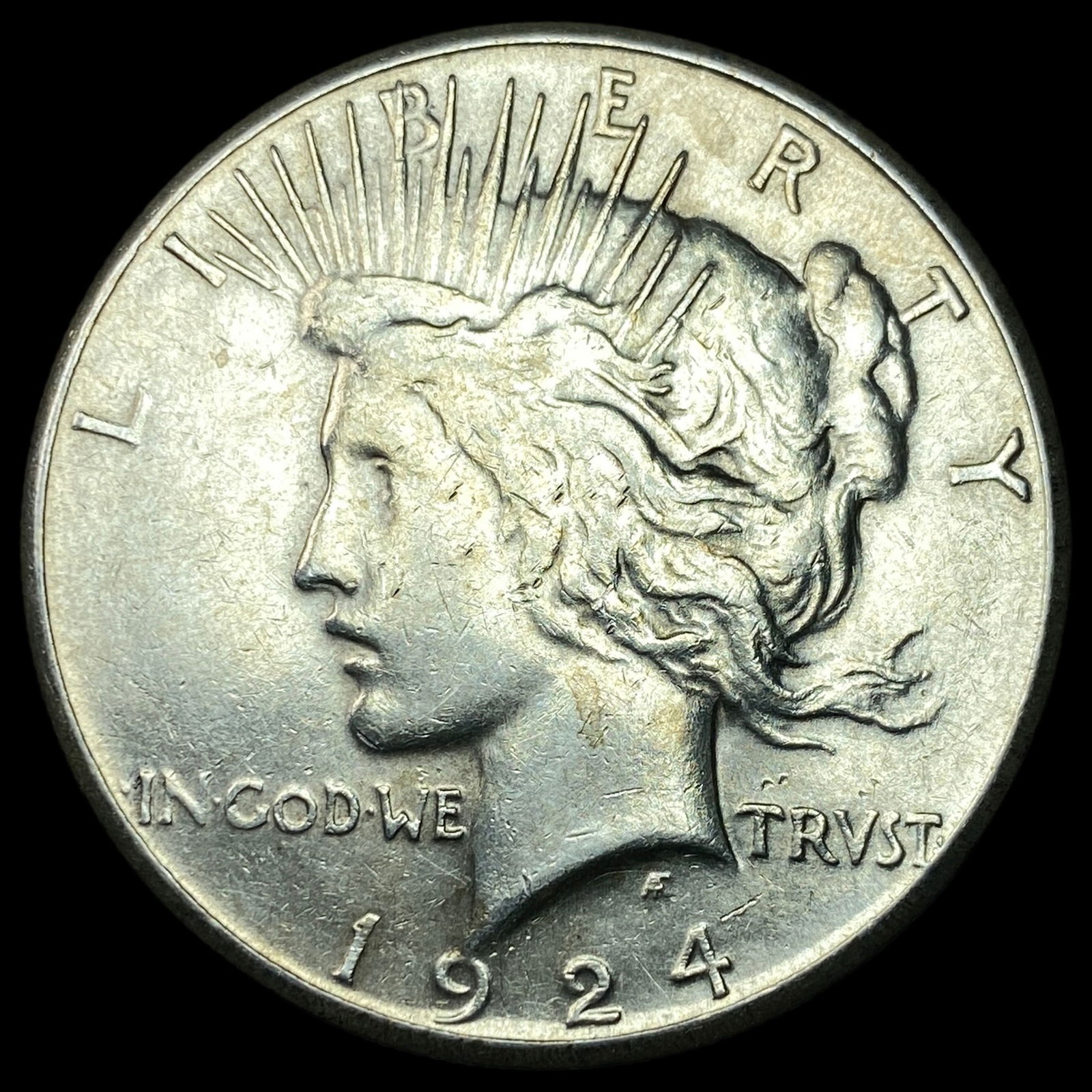 1924-S Silver Peace Dollar CHOICE AU (1 of 2)