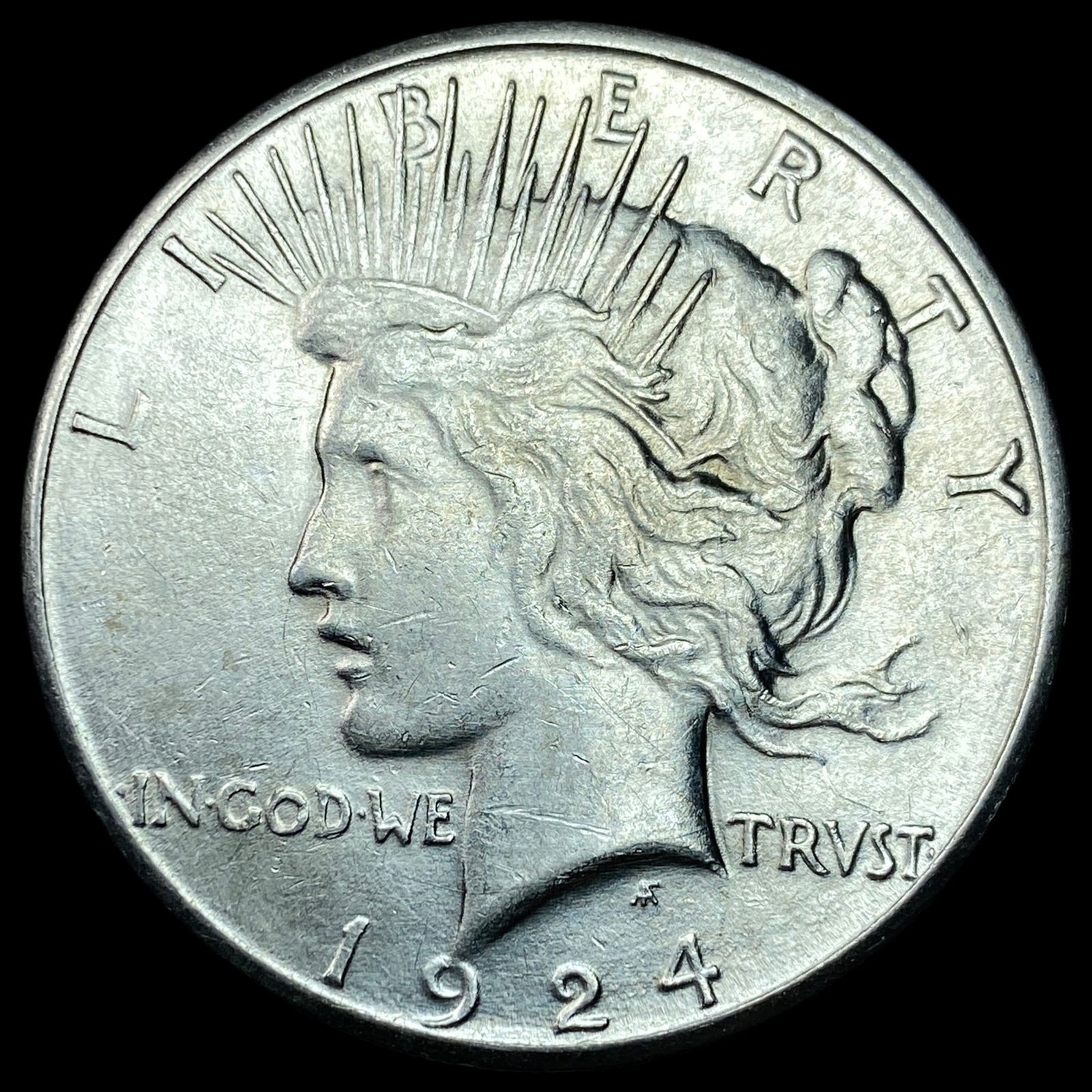 1924-S Silver Peace Dollar CHOICE AU (1 of 2)