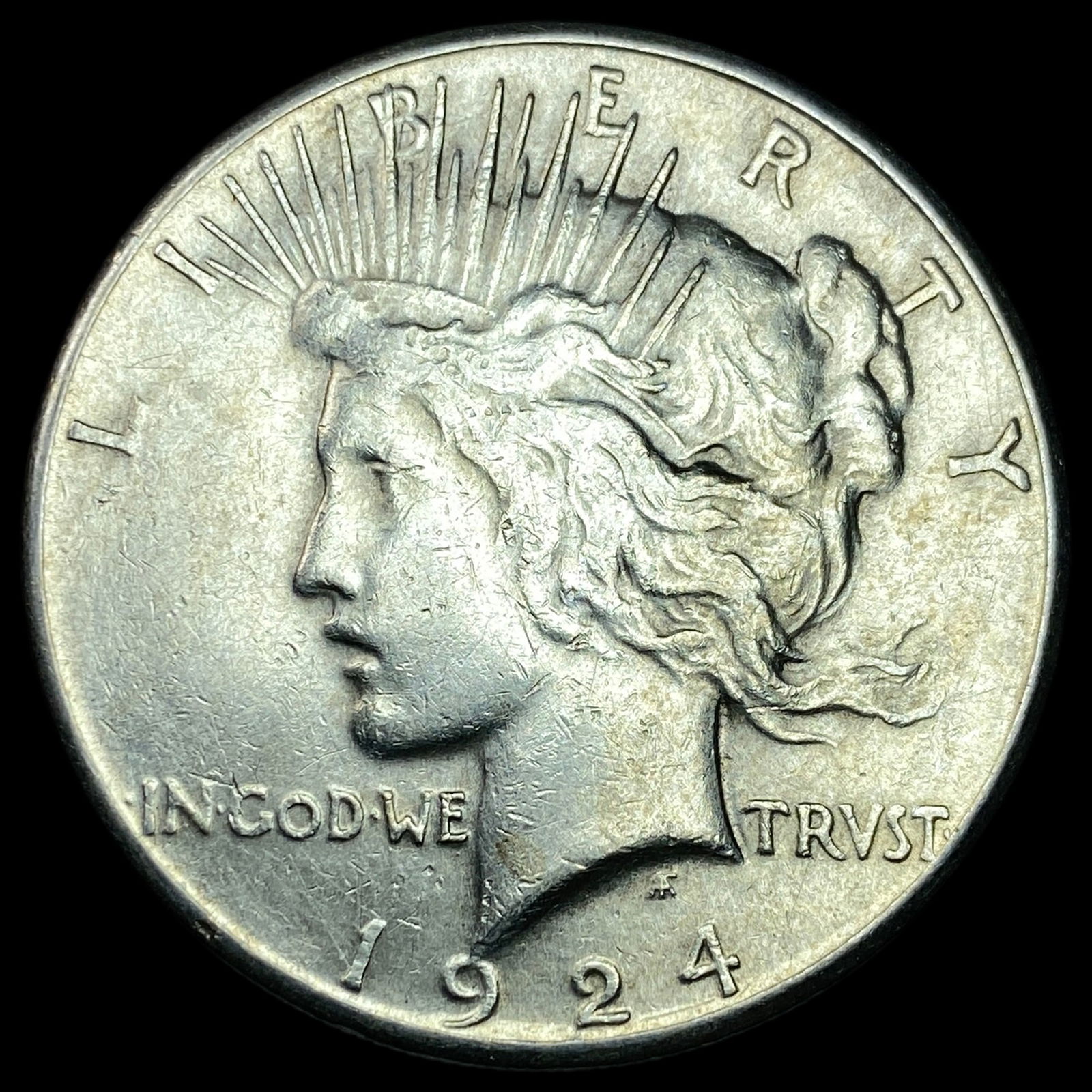 1924-S Silver Peace Dollar CHOICE AU (1 of 2)