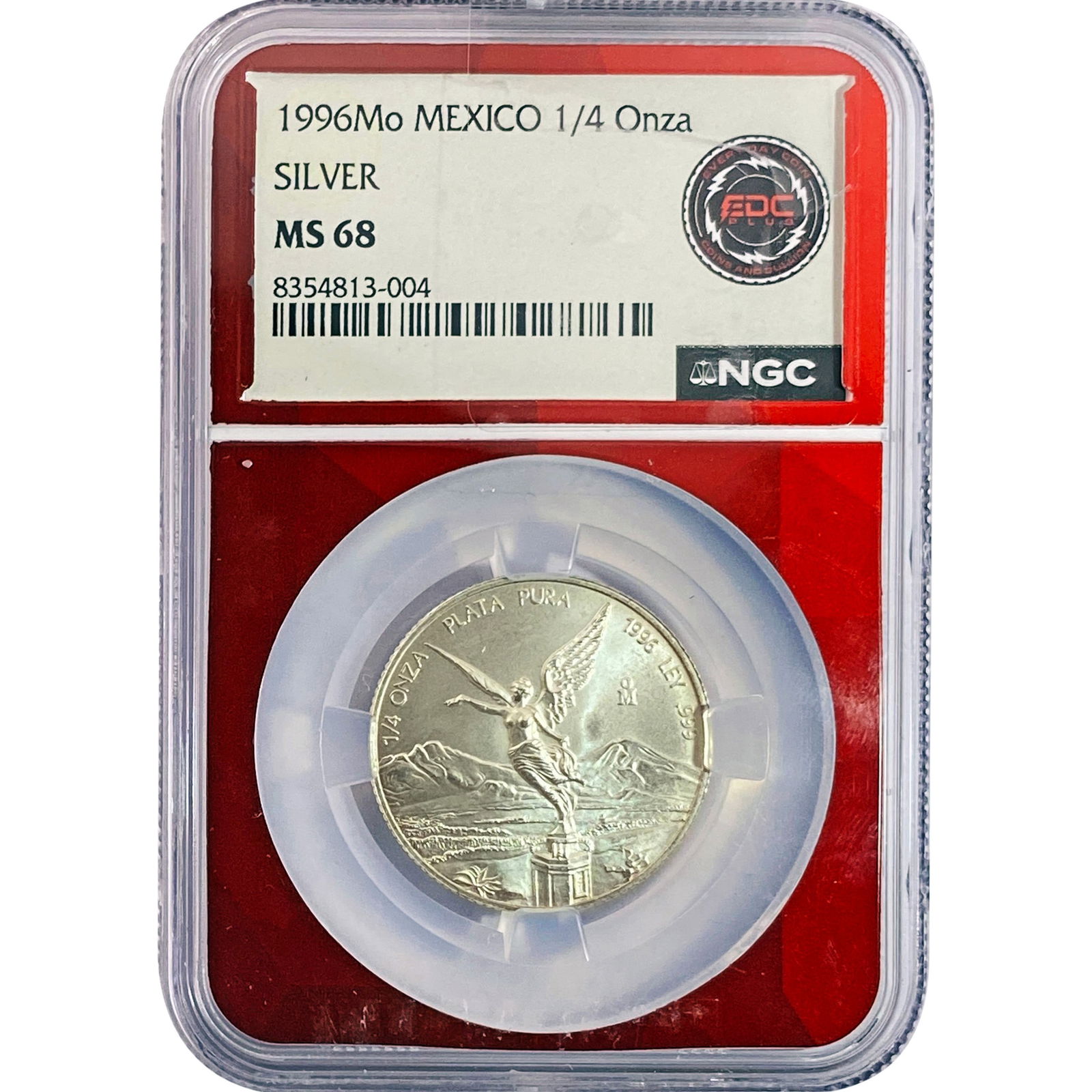 1996 Mo Mexico 1/4 Onza Sliver NGC MS68 (1 of 2)