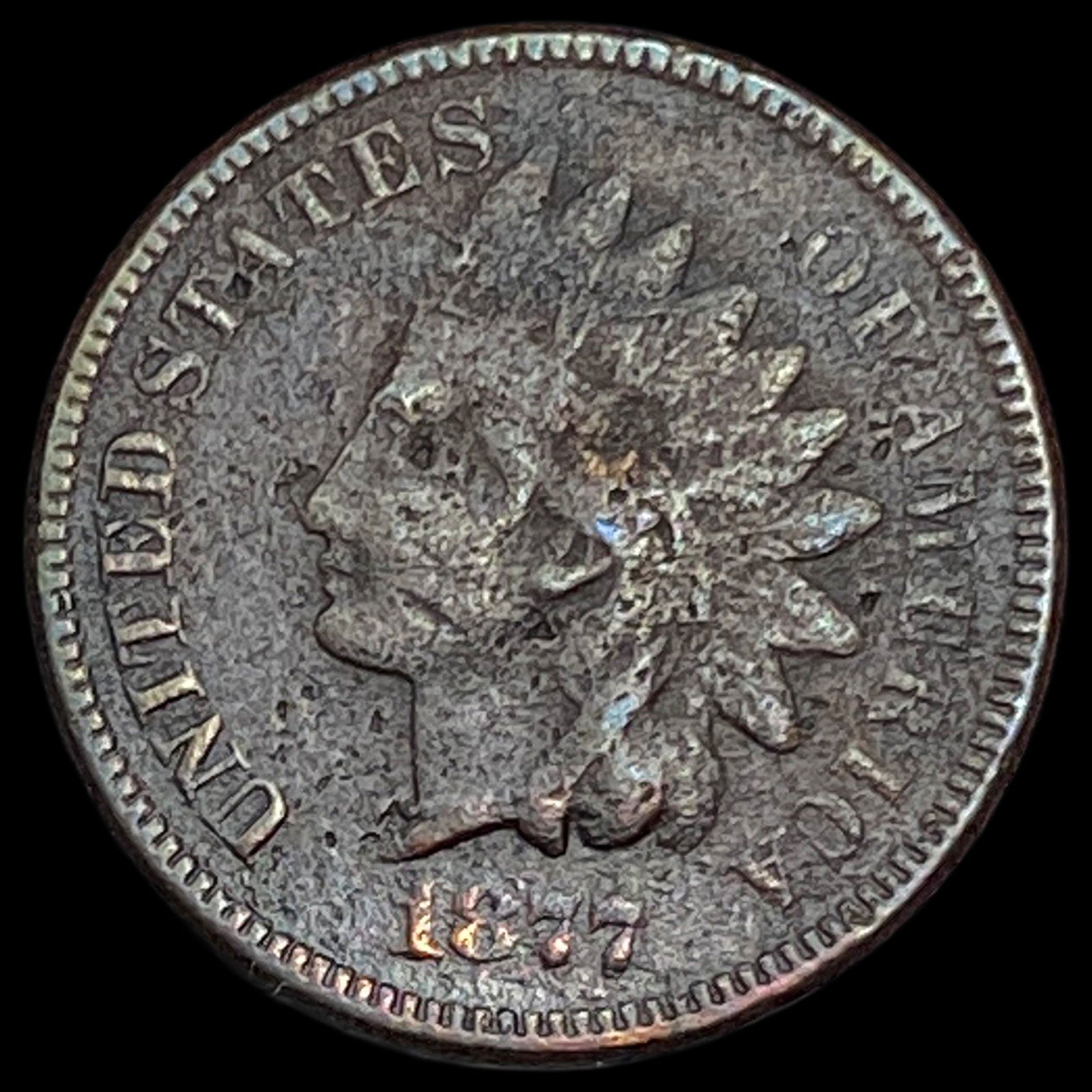 1877 Indian Head Cent LIGHTLY CIRCULATED (1 of 2)