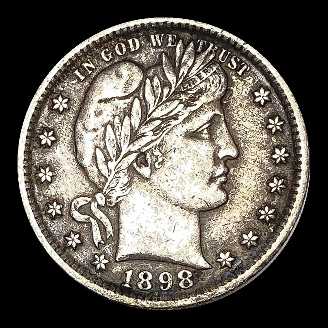 1898 Silver Barber Quarter LIGHTLY CIRCULATED (1 of 2)