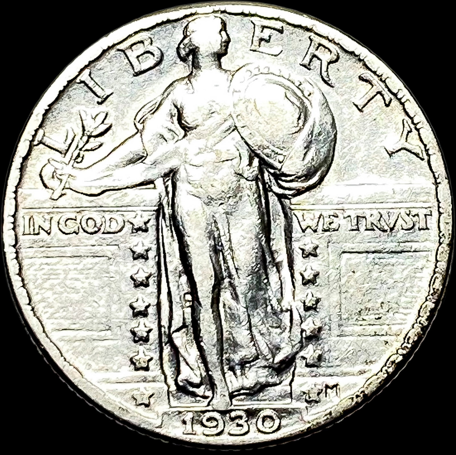 1930 Standing Liberty Quarter NEARLY UNCIRCULATED: 1930 Standing Liberty Quarter NEARLY UNCIRCULATED