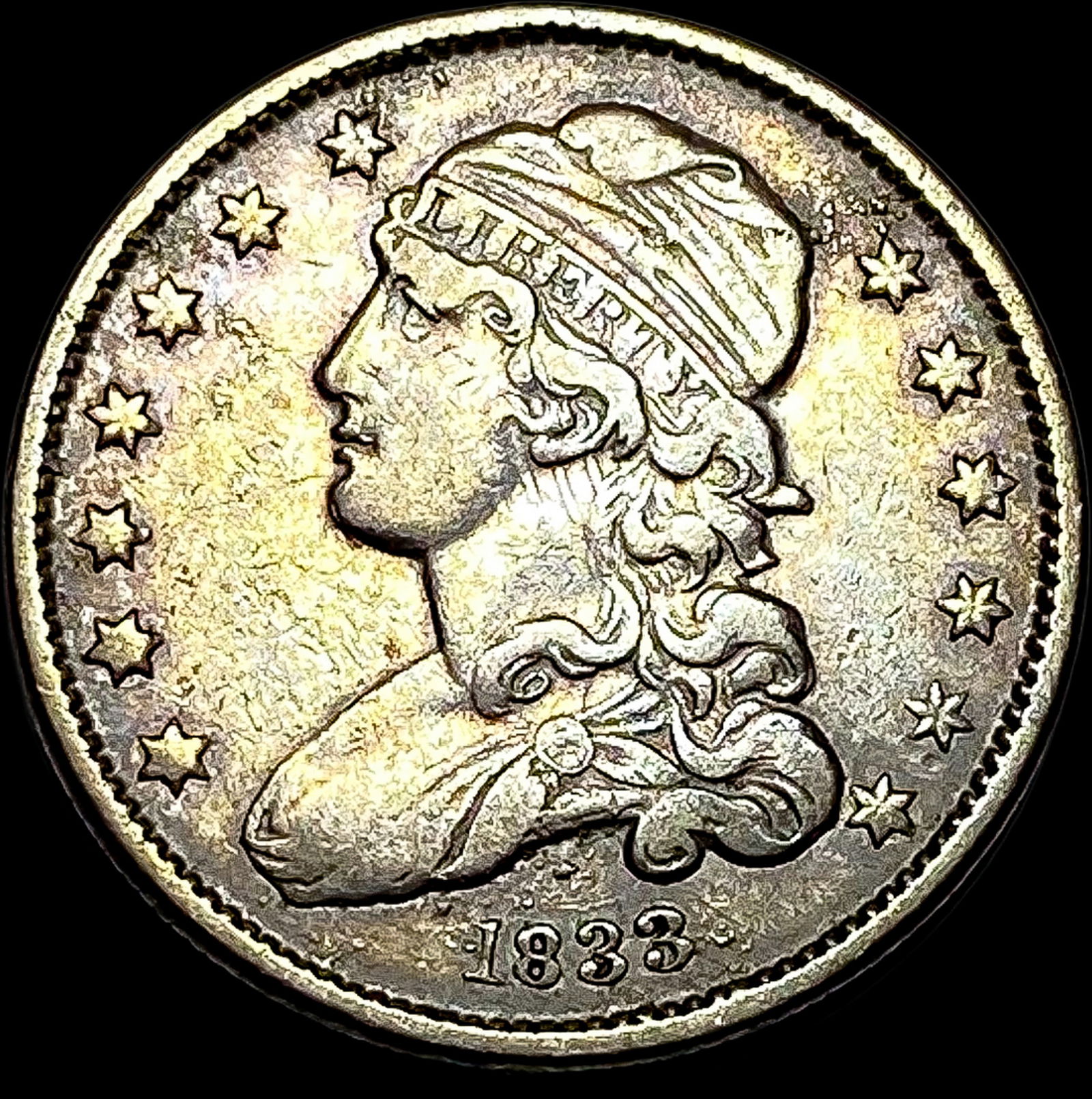1833 Capped Bust Quarter NEARLY UNCIRCULATED (1 of 2)