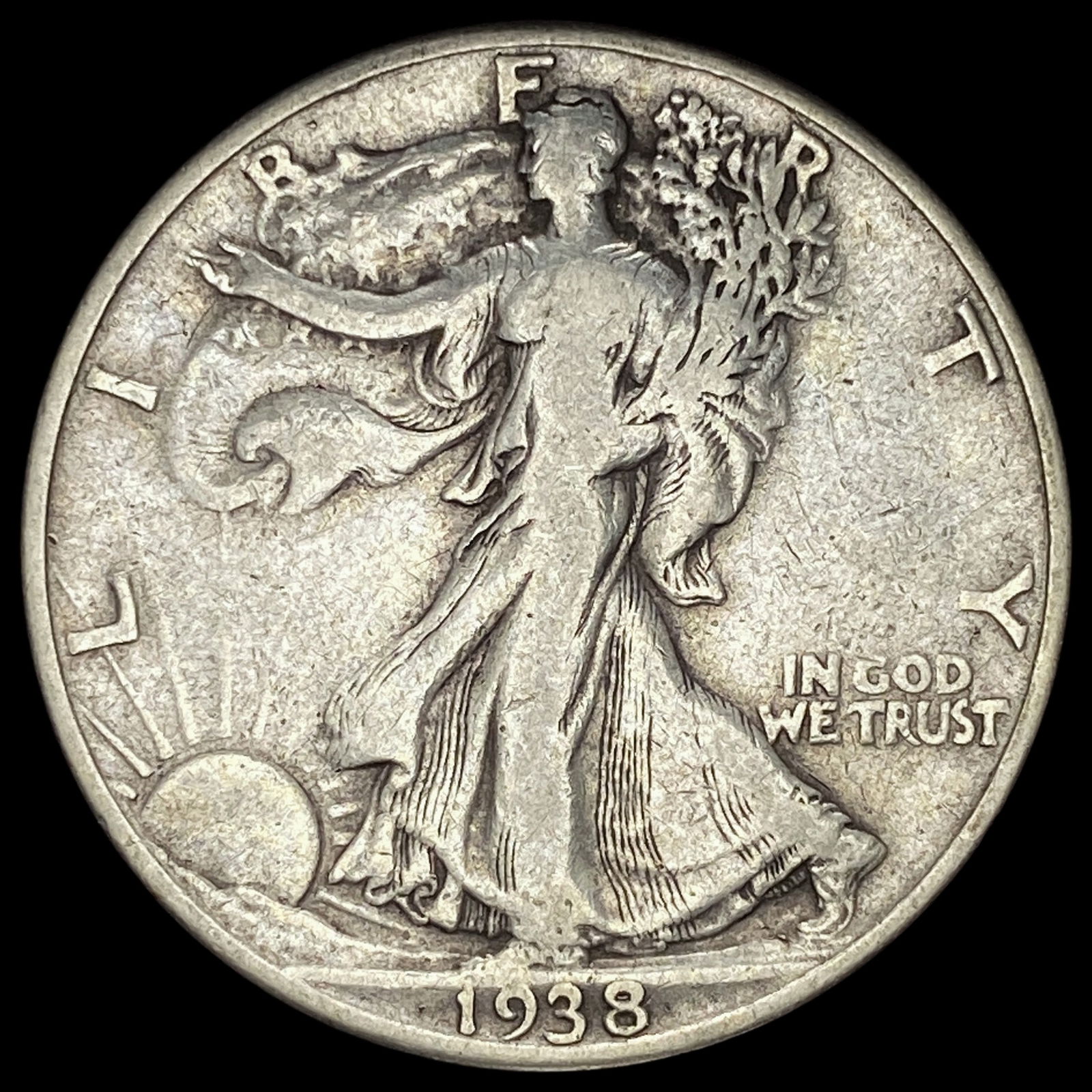1938-D Walking Liberty Half Dollar LIGHTLY CIRCULATED (1 of 2)