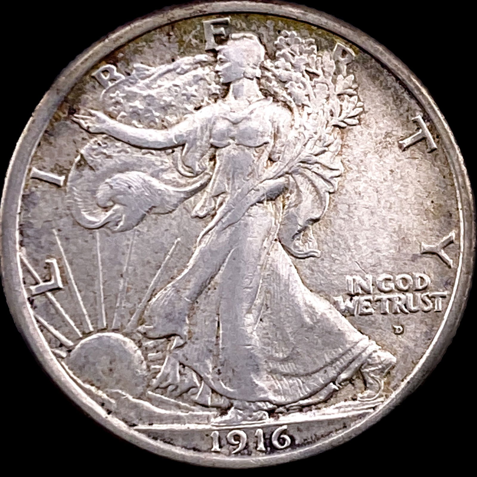 1916-D Walking Liberty Half Dollar CLOSELY UNCIRCULATED (1 of 2)