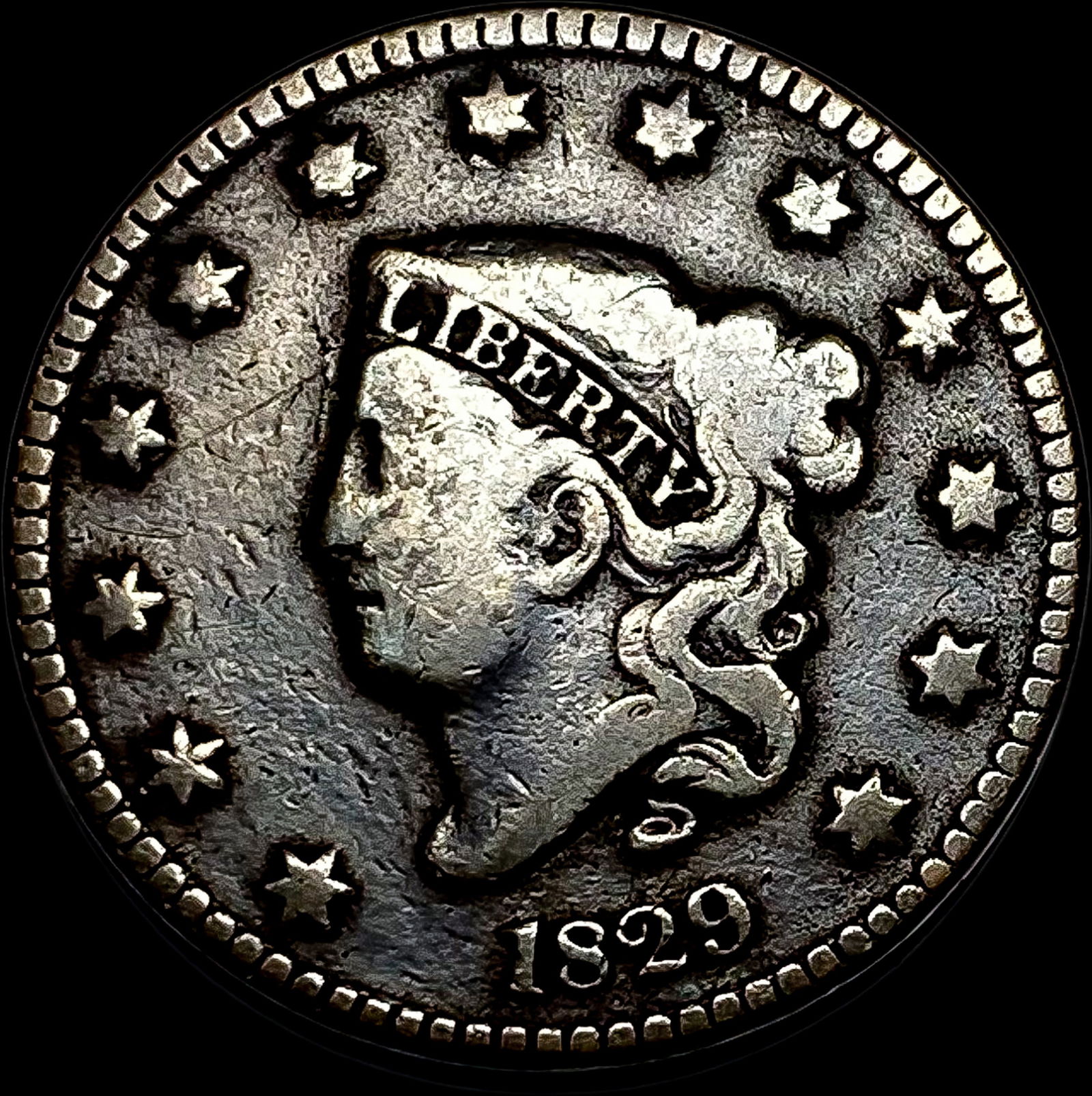 1829 Coronet Head Large Cent NICELY CIRCULATED (1 of 2)