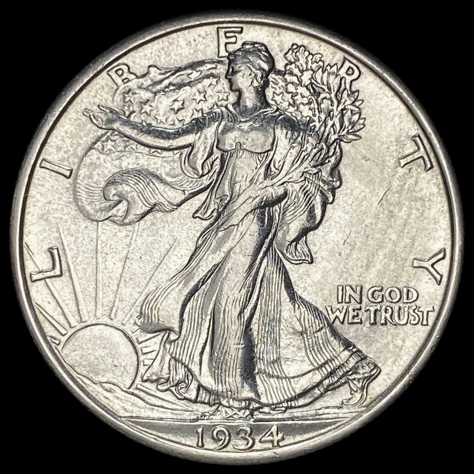 1934-S Walking Liberty Half Dollar CLOSELY UNCIRCULATED (1 of 2)