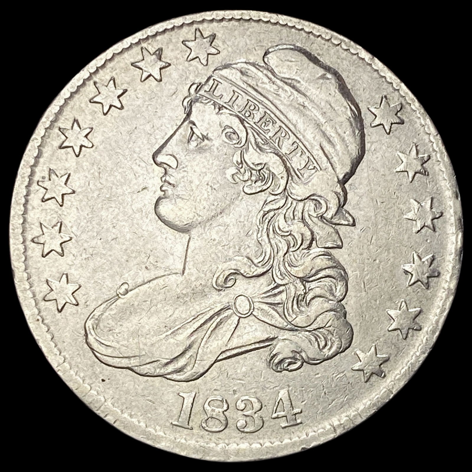 1834 Capped Bust Half Dollar NEARLY UNCIRCULATED (1 of 2)