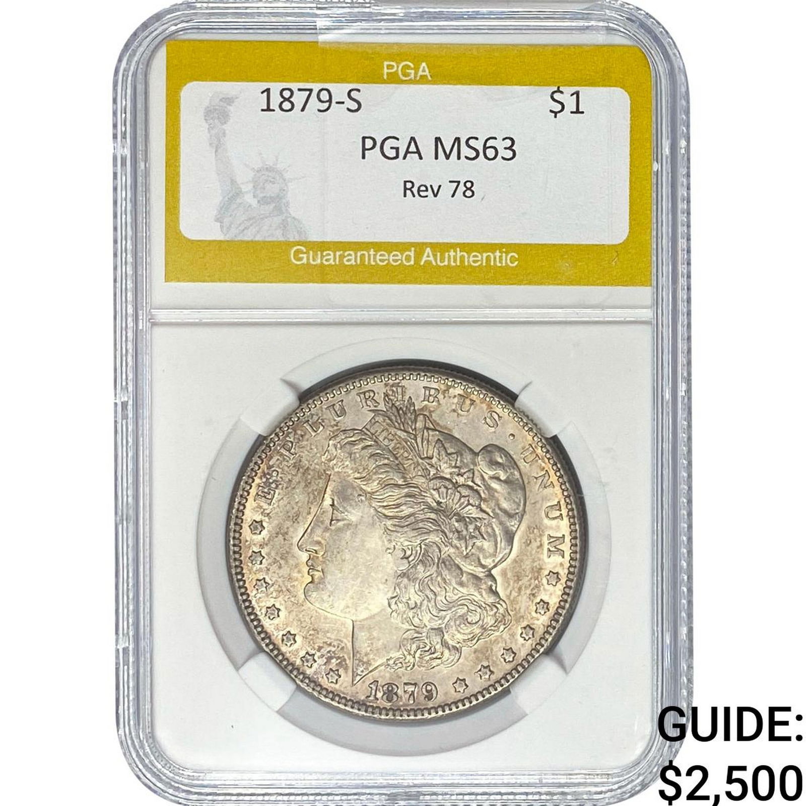1879-S Morgan Silver Dollar PGA MS63 Rev of 78 (1 of 2)