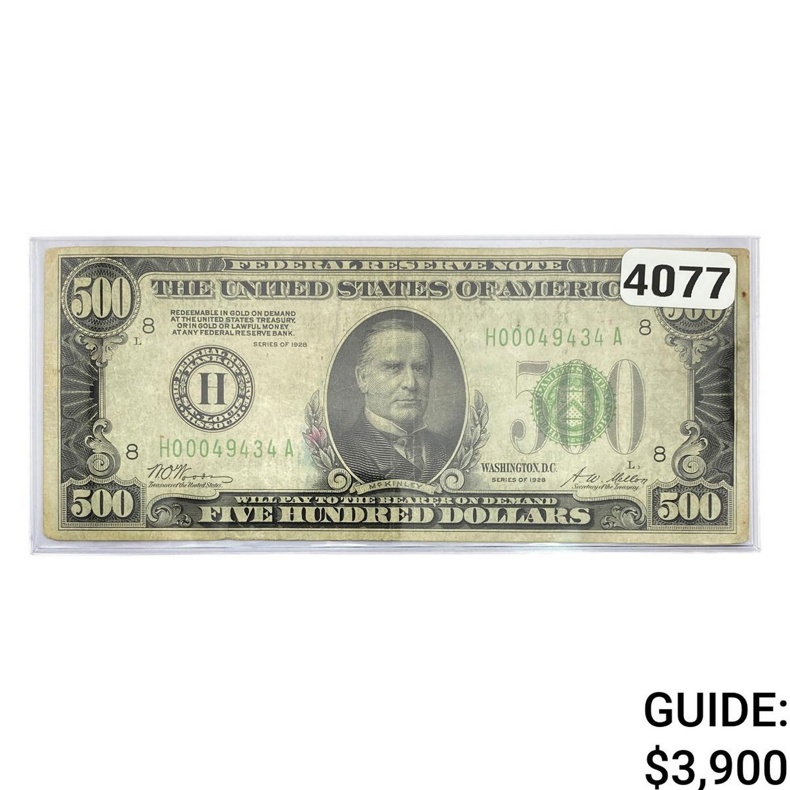 1928 $500 Federal Reserve Note St. Louis 6 (1 of 2)