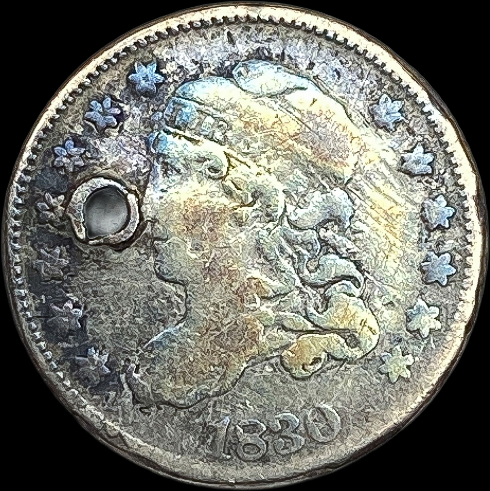 1830 Capped Bust Half Dime NICELY CIRCULATED (1 of 2)