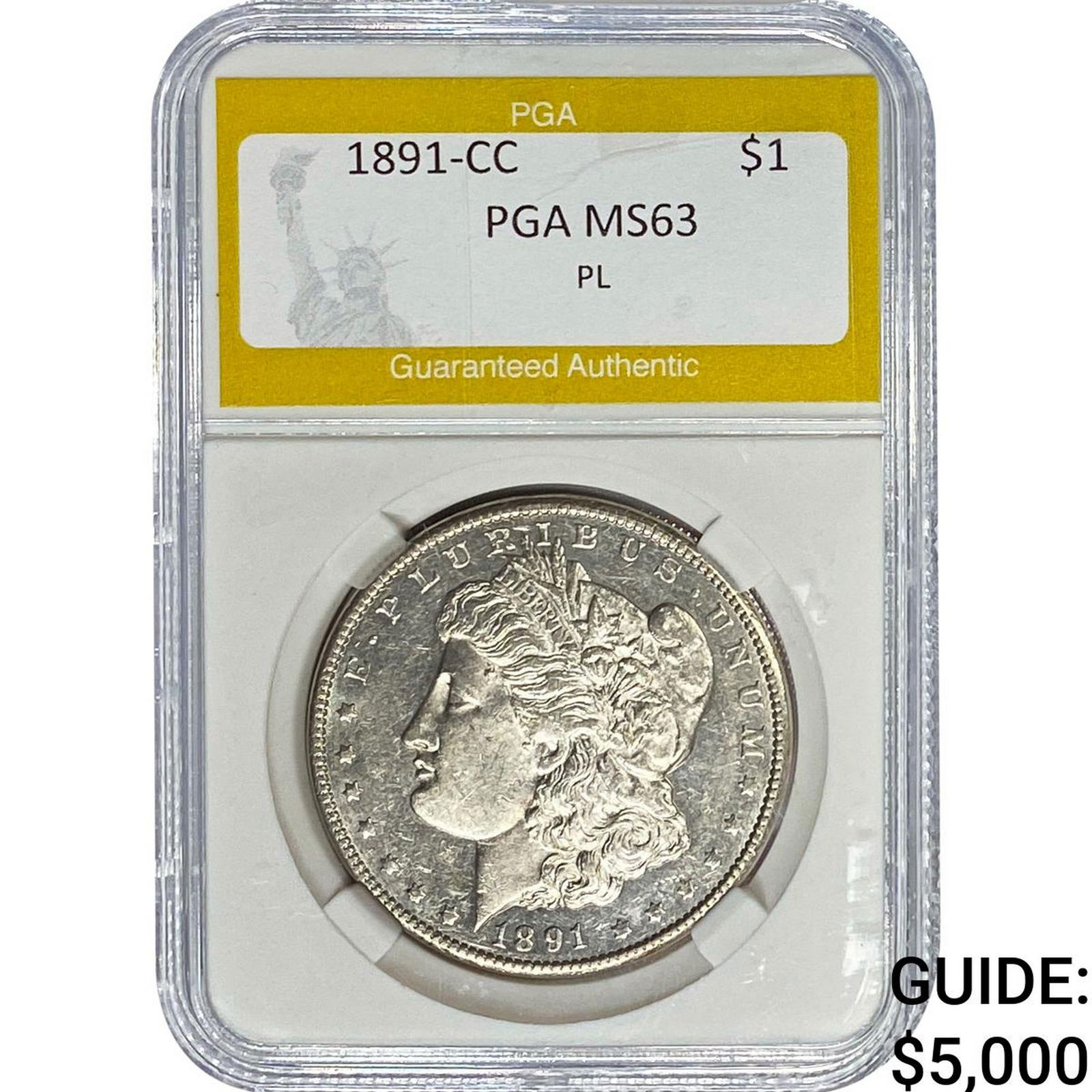 1891-CC Morgan Silver Dollar PGA MS63 PL (1 of 2)