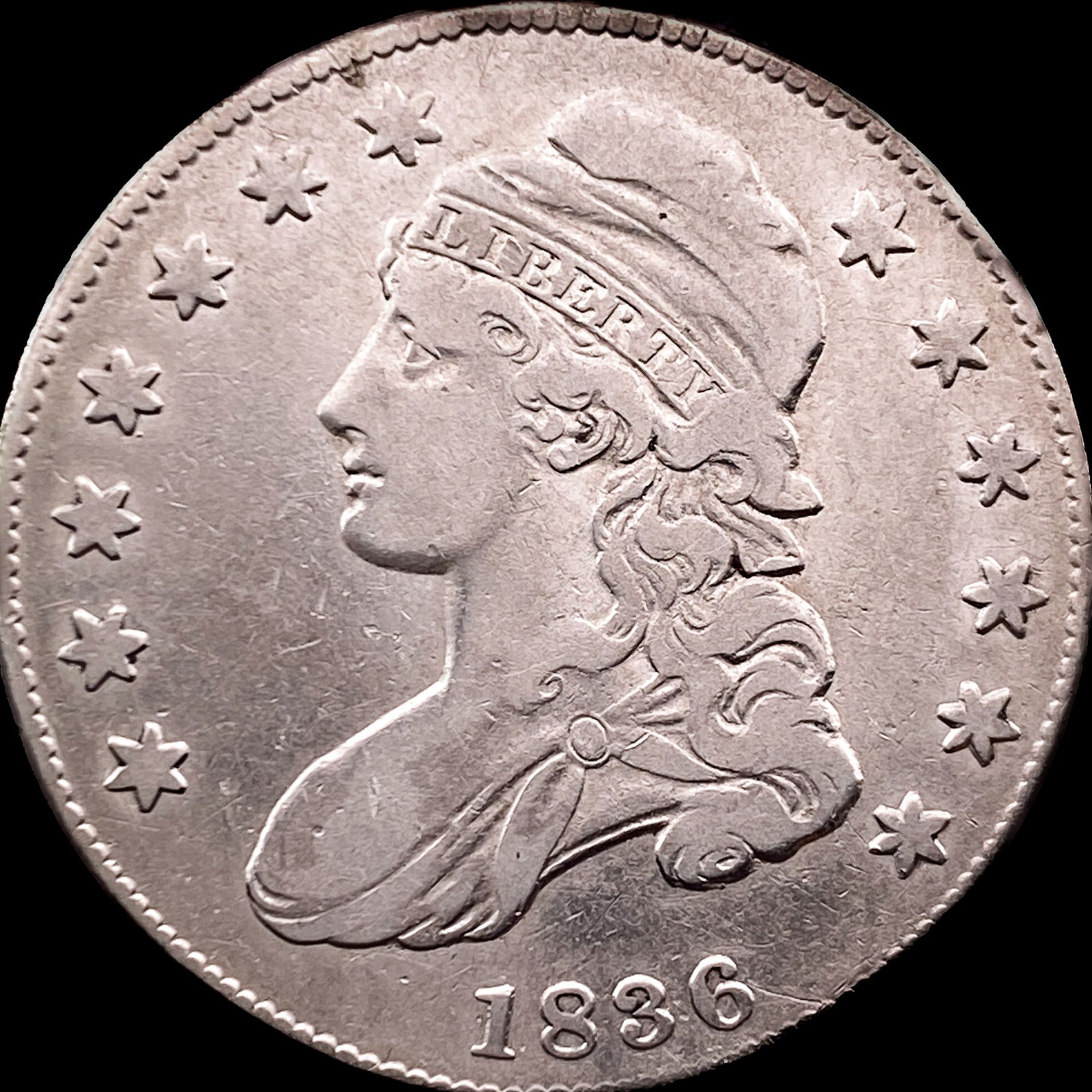 1836 Capped Bust Half Dollar NEARLY UNCIRCULATED (1 of 2)