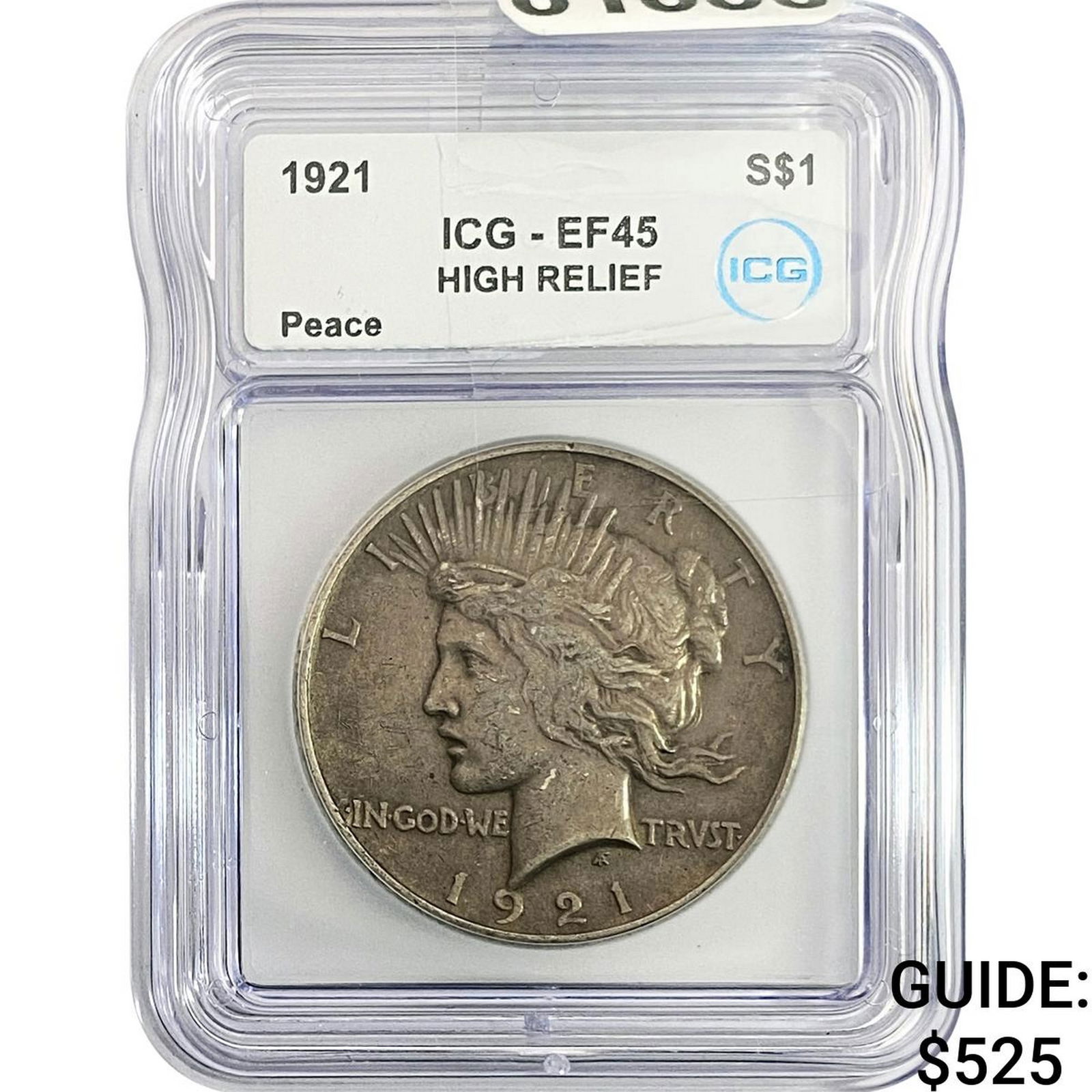 1921 Silver Peace Dollar ICG EF45 (1 of 2)