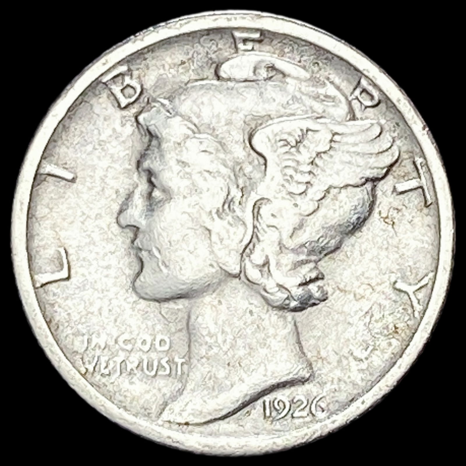 1926-S Mercury Dime NEARLY UNC (1 of 2)