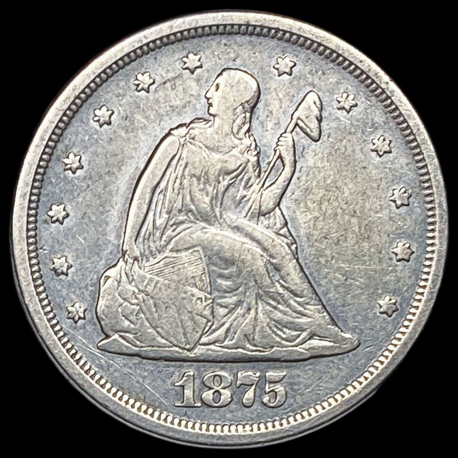 1875-S Silver Twenty Cents LIGHTLY CIRCULATED (1 of 2)